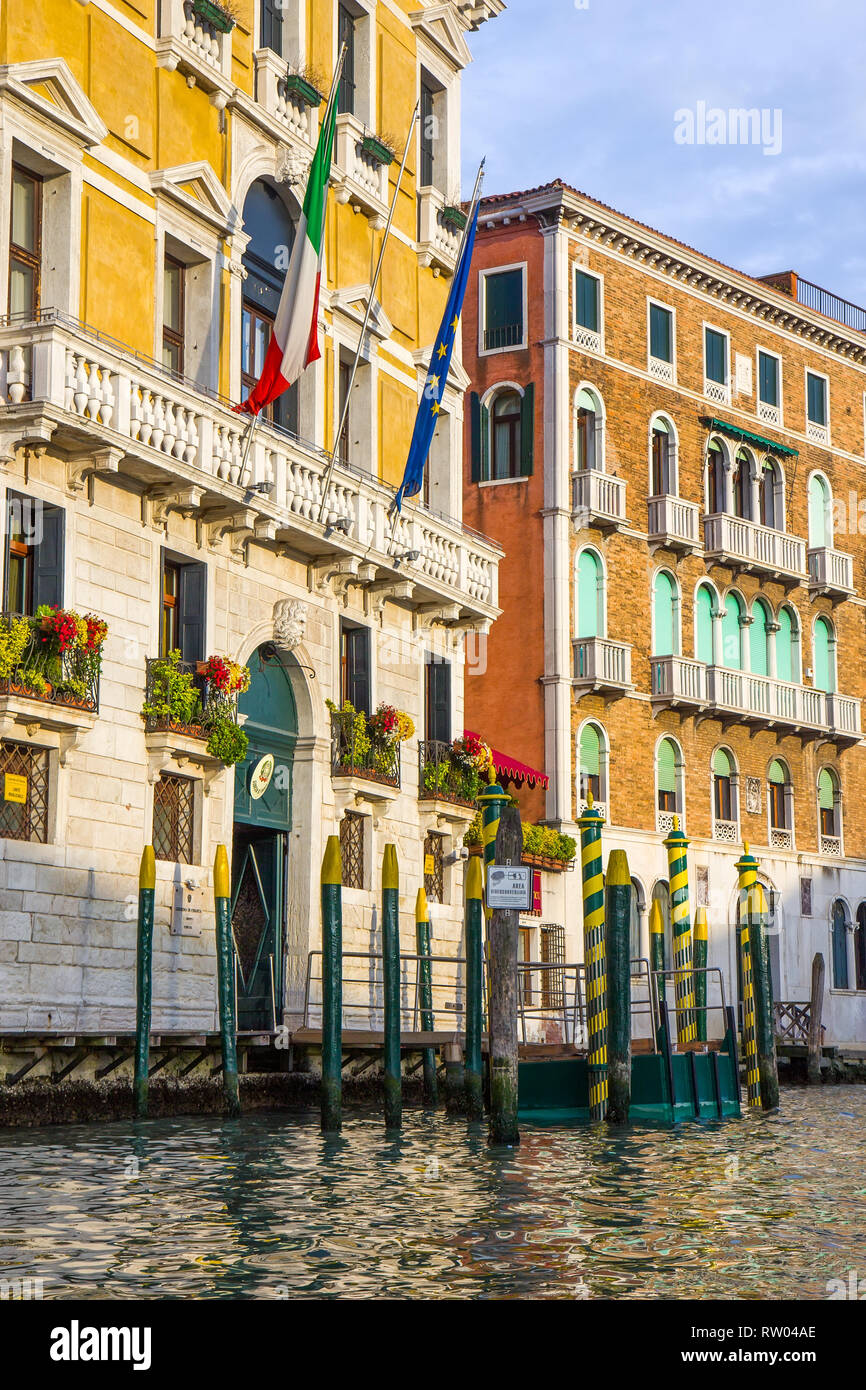 Police guard building in Venice, Italy Stock Photo Alamy
