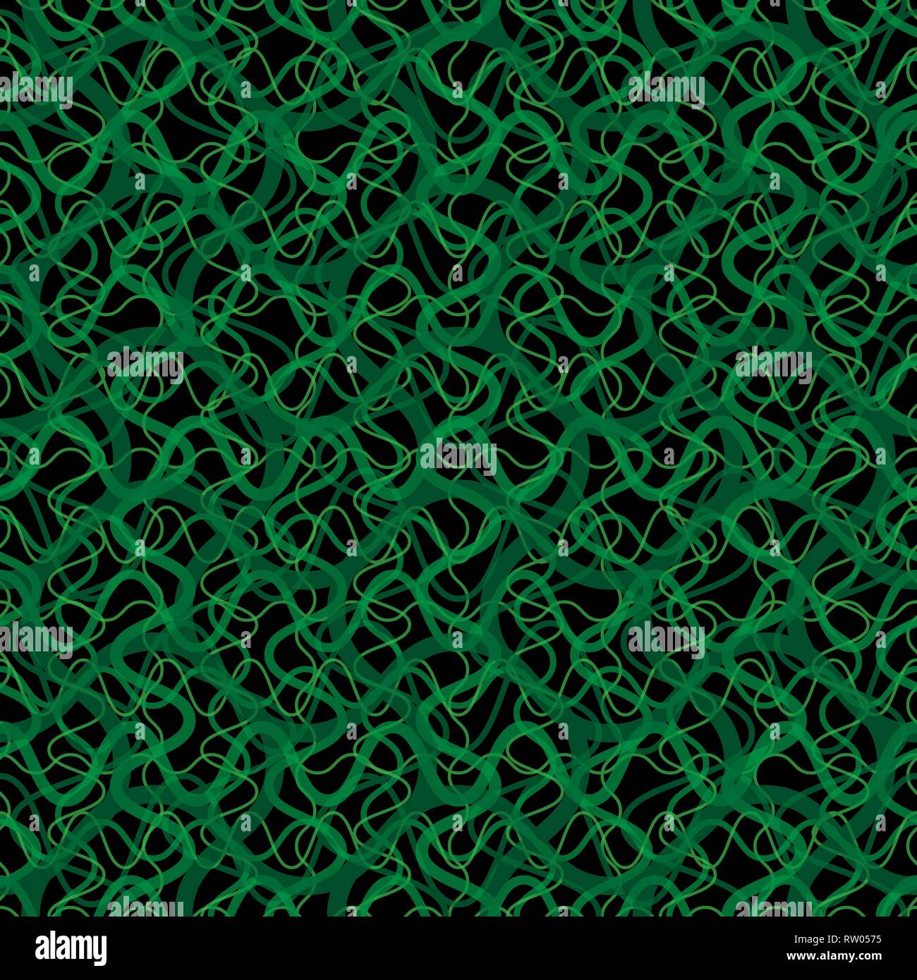 Ivy vine vector in a seamless wallpaper pattern, curved lines