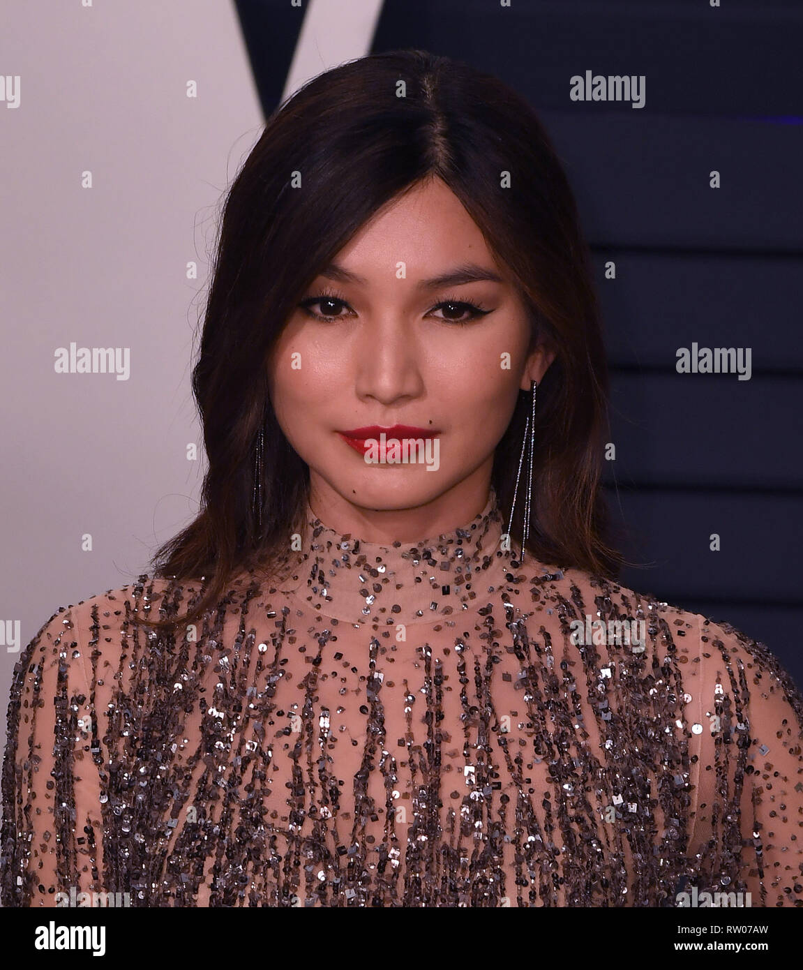 BEVERLY HILLS, CALIFORNIA - FEBRUARY 24: Gemma Chan attends 2019 Vanity