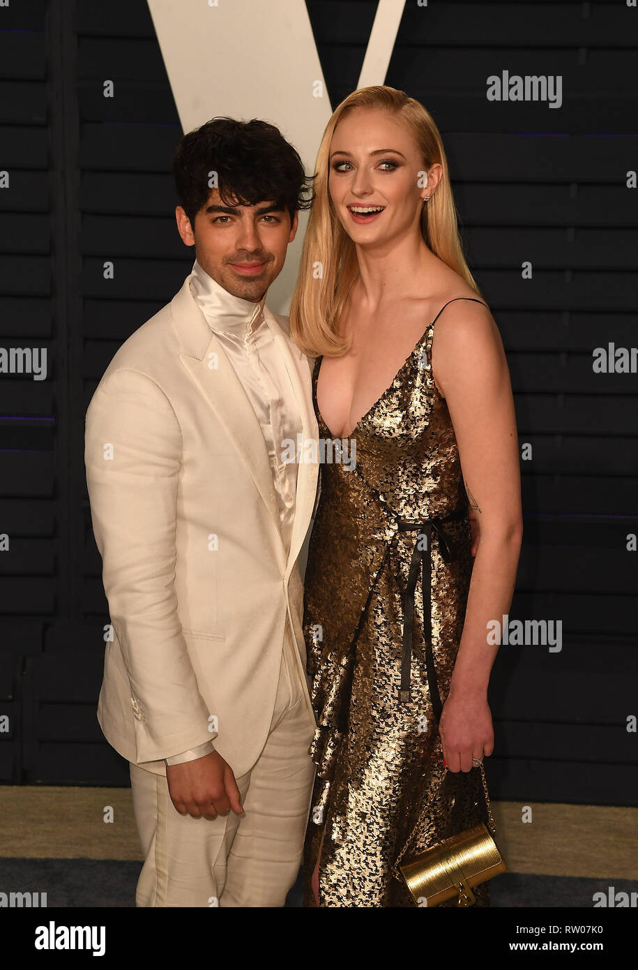 BEVERLY HILLS, CALIFORNIA FEBRUARY 24 Joe Jonas and Sophie Turner