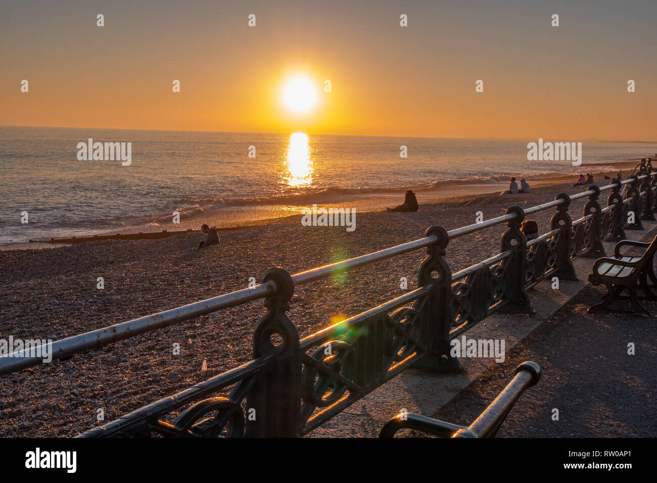 The beautiful seafront walk at Brighton England Stock Photo Alamy
