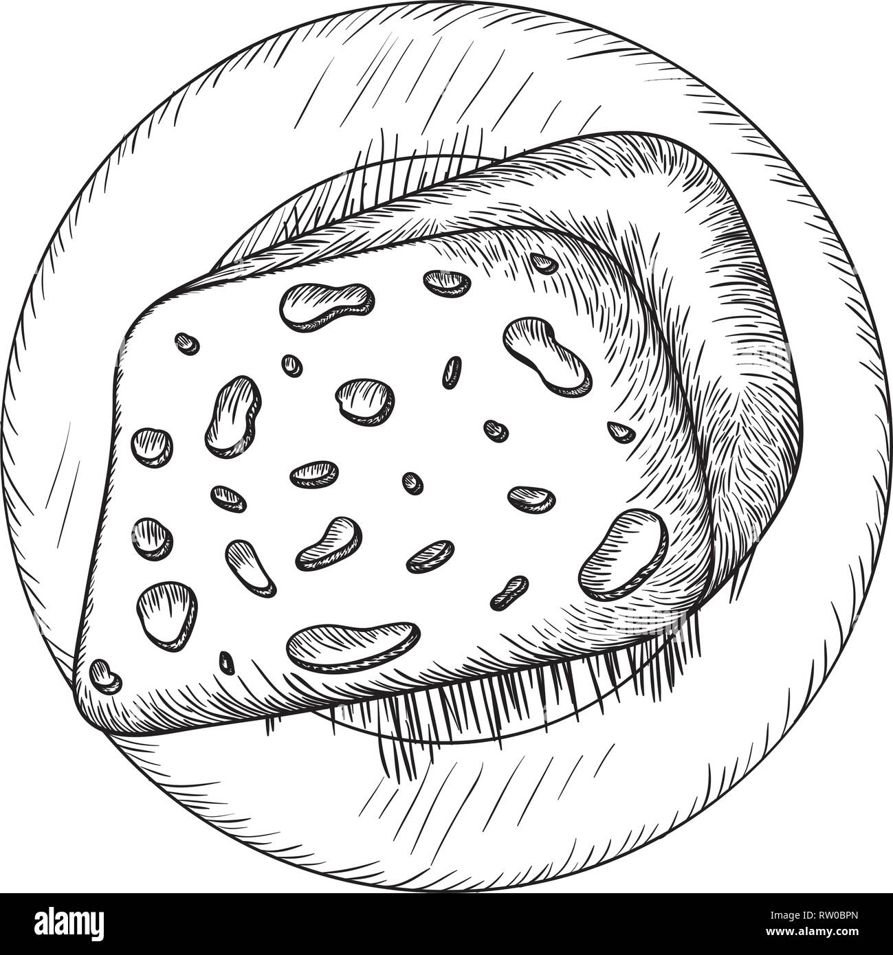 delicious cheese in drawing icon Stock Vector Image & Art Alamy