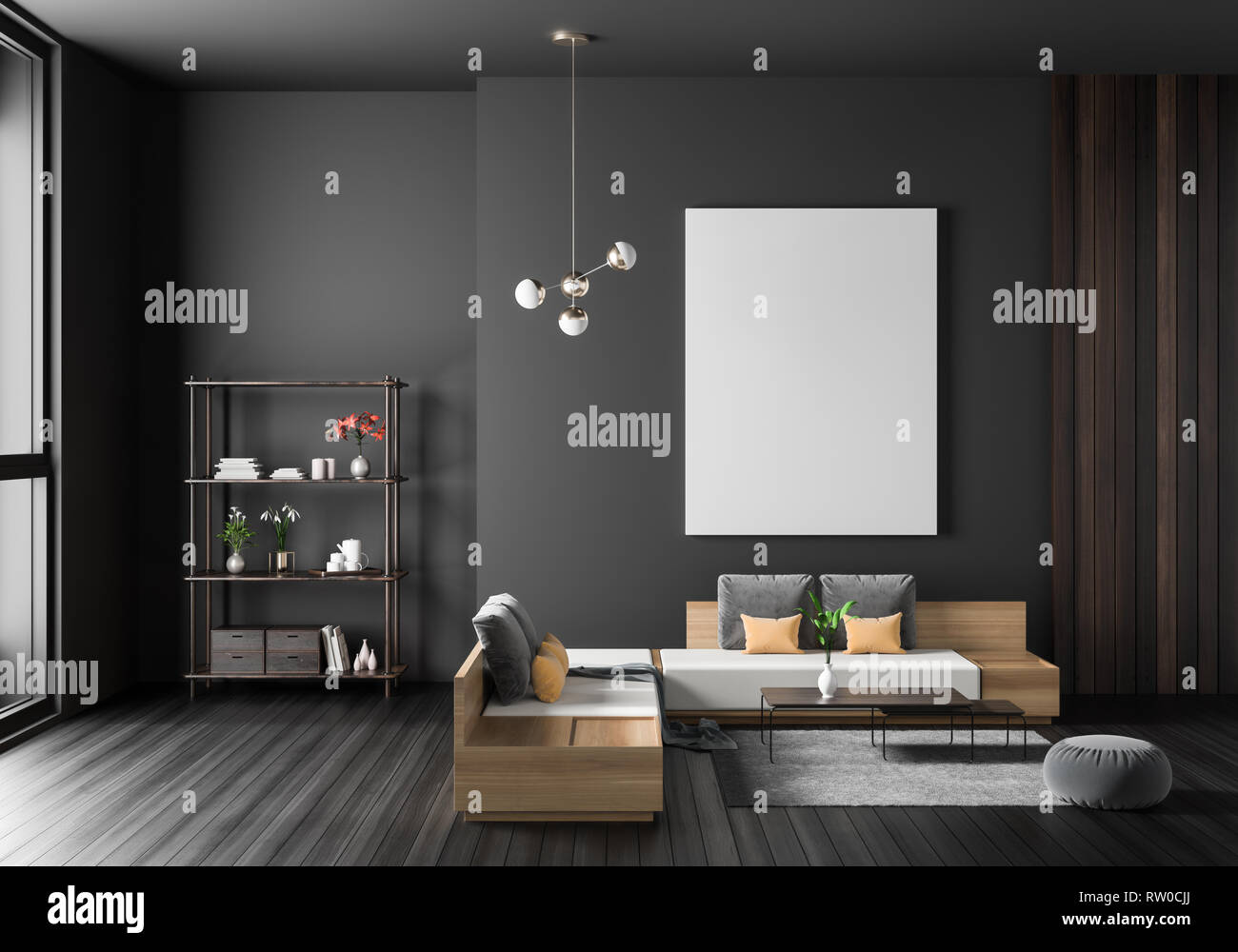 Mock Up Poster Frame In Scandinavian Style Hipster Interior