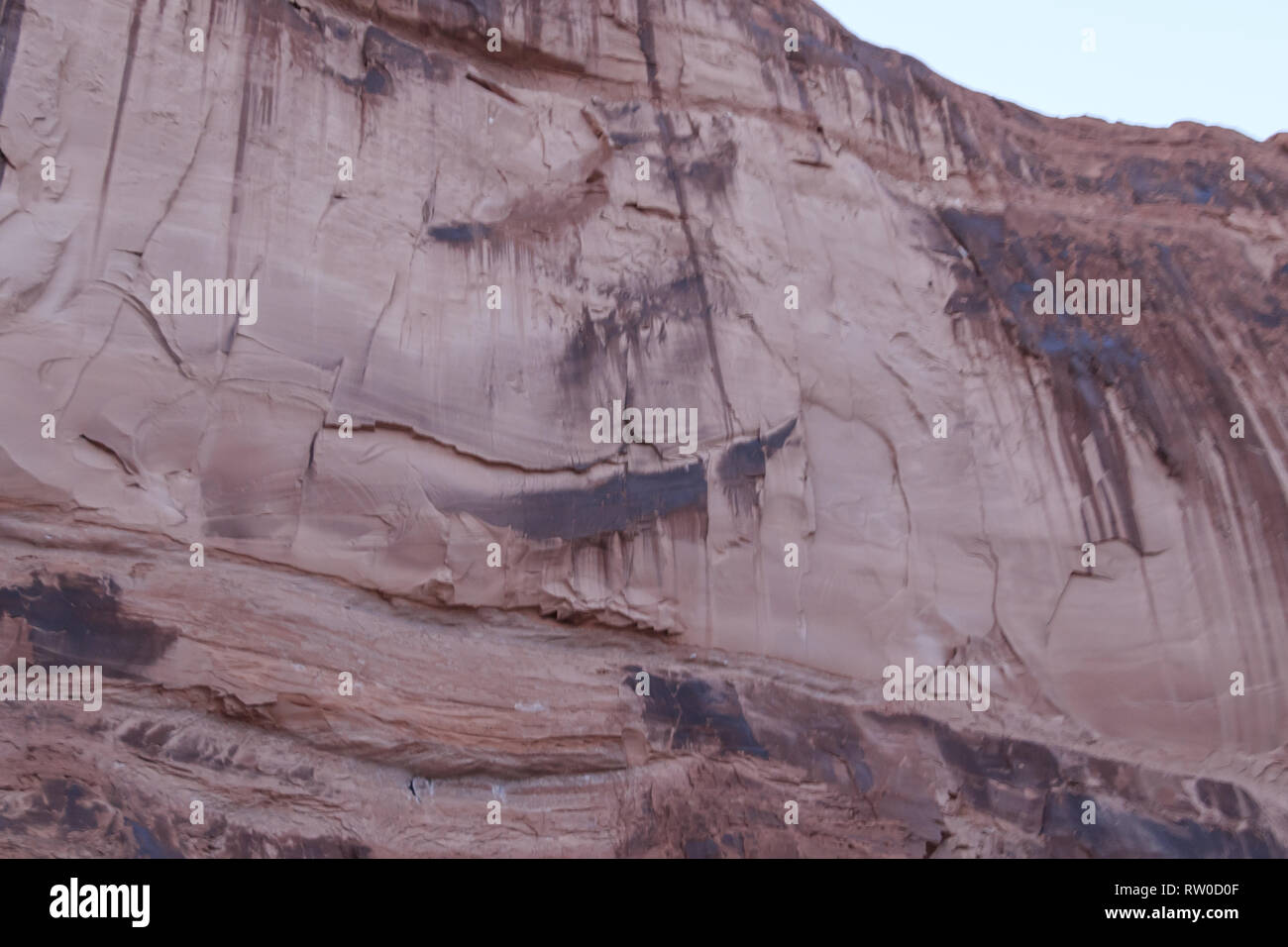 Discover remote red rock canyons and cliffs along the scenic Colorado River in Moab, Canyonlands of Utah. See the unique geological land formations. Stock Photo