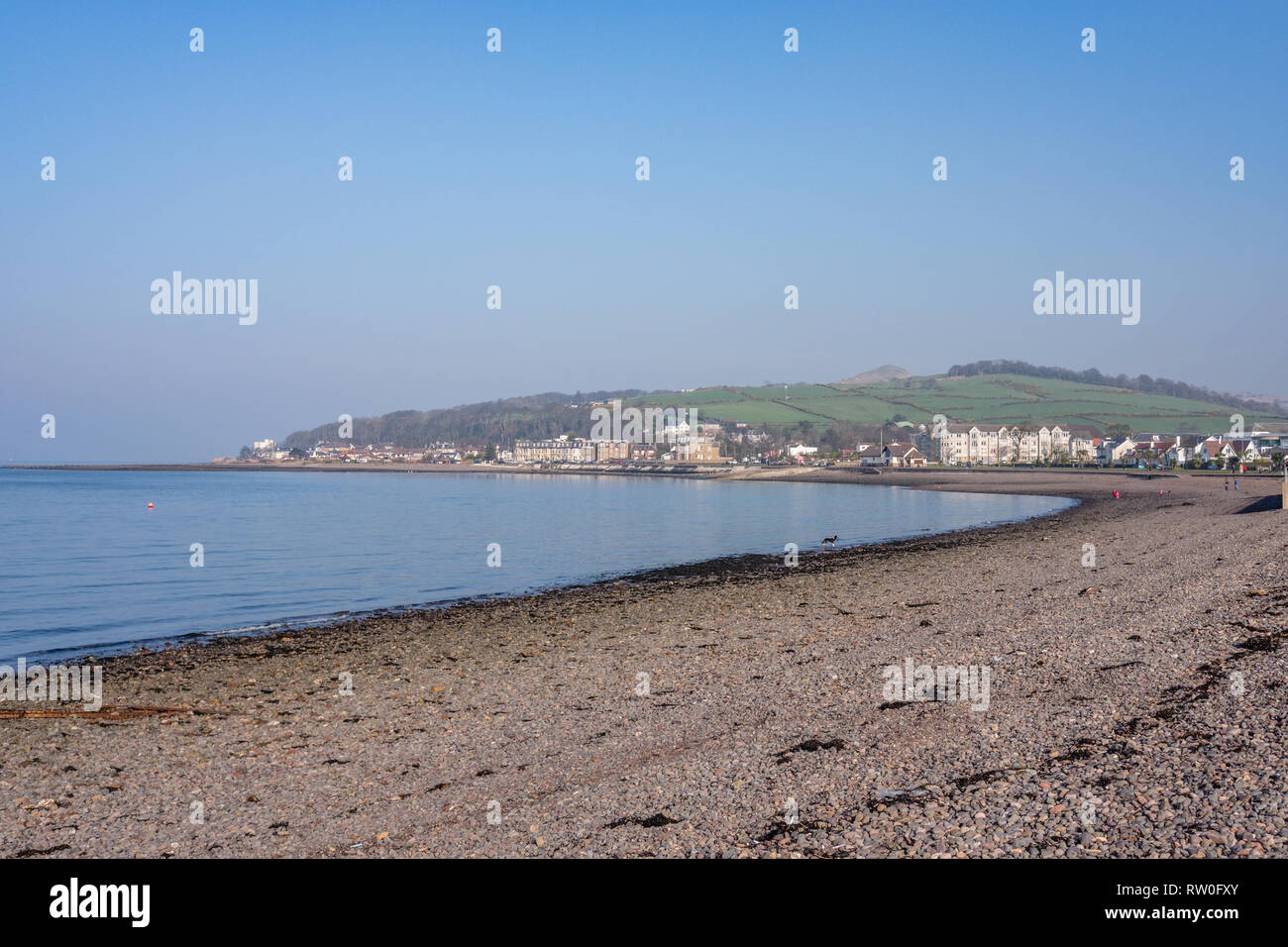 Largs bay Looking North out towards Aubery and Knock Hill in the Town of Largs on the West Coast of Scotland Stock Photo