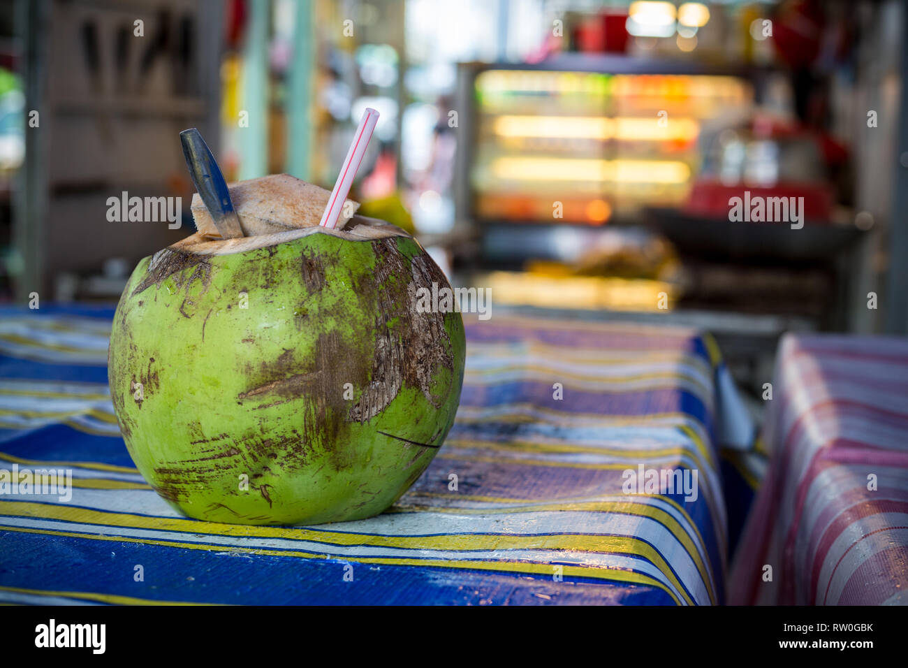 Coconut, Open for a Customer, Kuala Lumpur, Malaysia Stock Photo Alamy