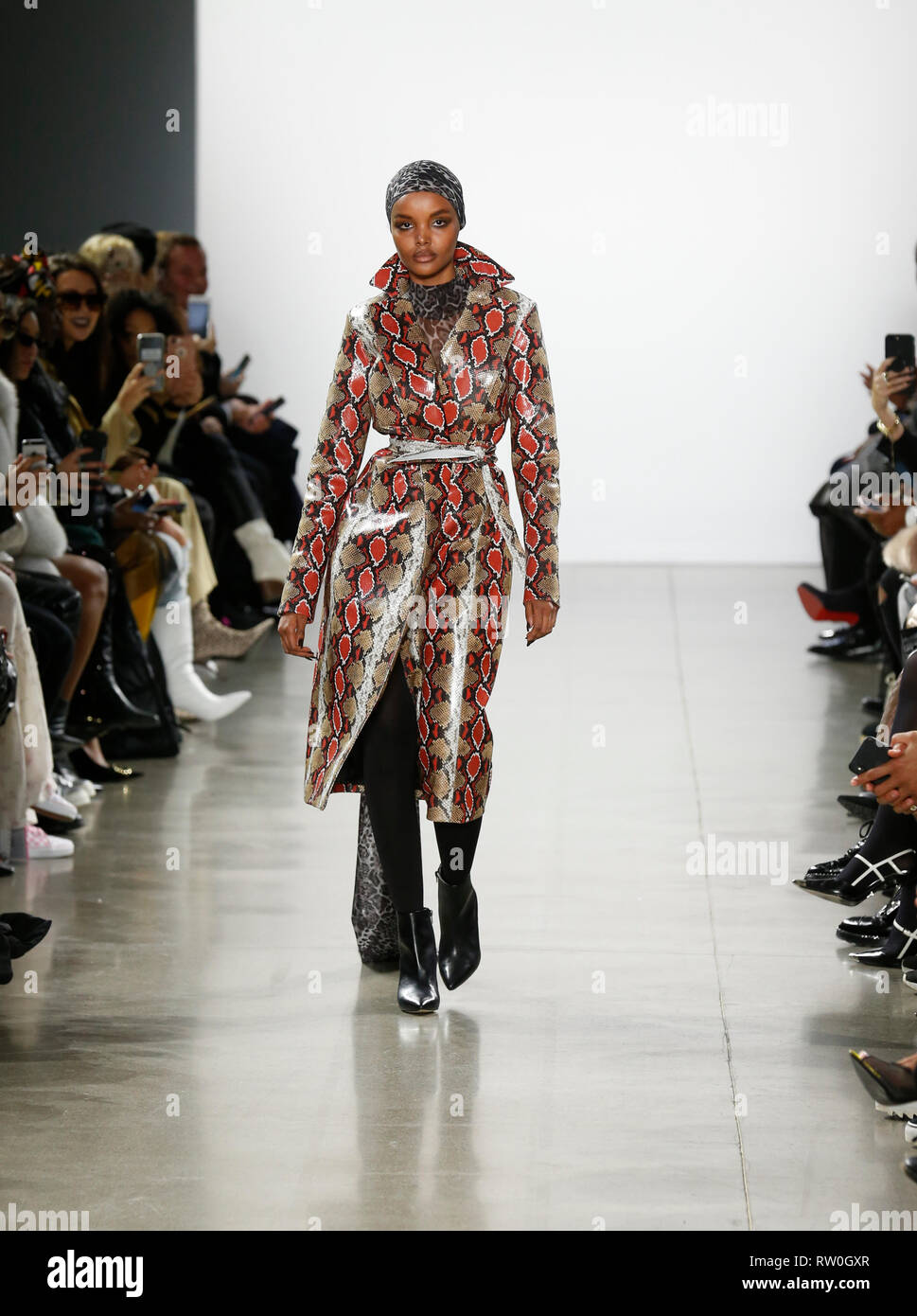 New York, NY - February 10, 2019: Halima Aden walks runway for LaQuan ...
