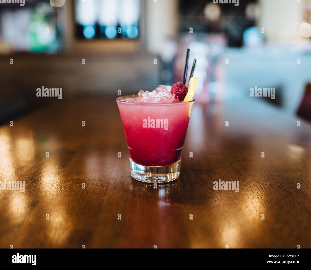 Gin Bramble Cocktail Stock Photo Alamy