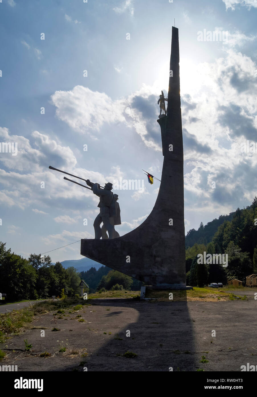 Monument in Skole in the Carpathian, Ukraine Stock Photo
