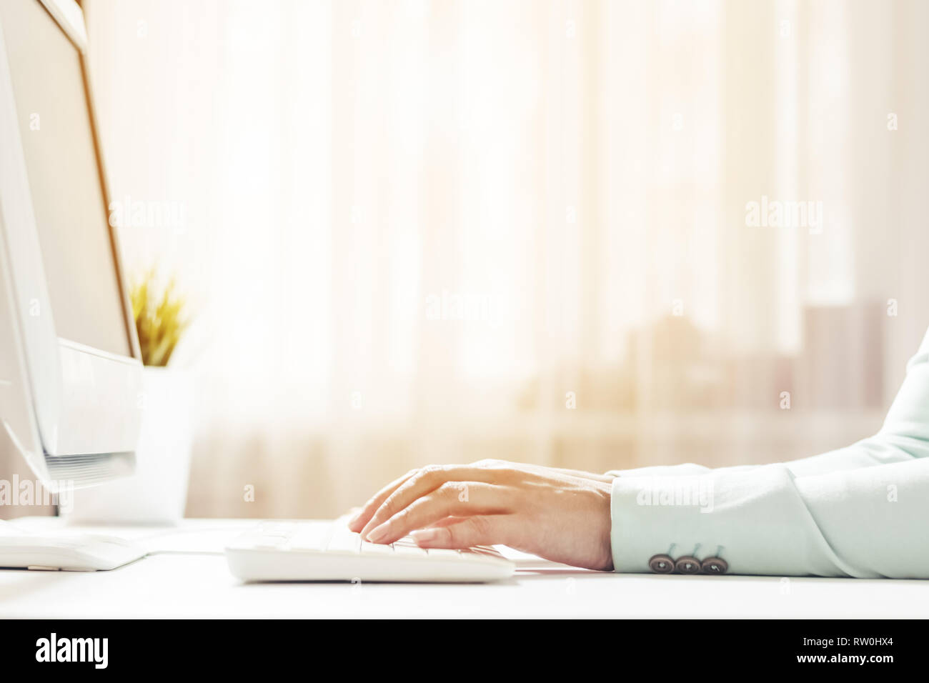 Office work computer closeup hi-res stock photography and images - Alamy