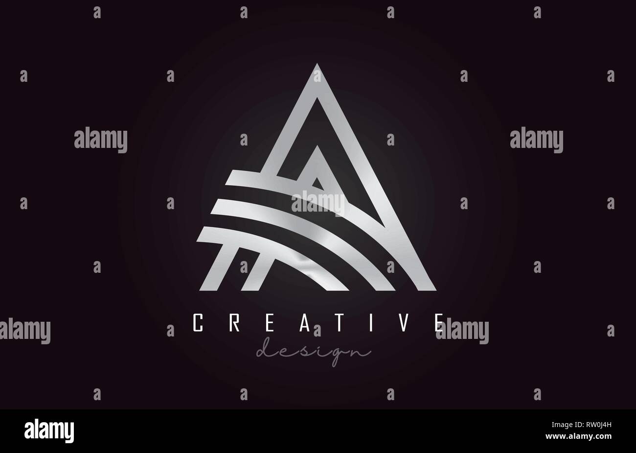A Golden Letter Logo Monogram Vector Design. Creative A Gold Metal ...