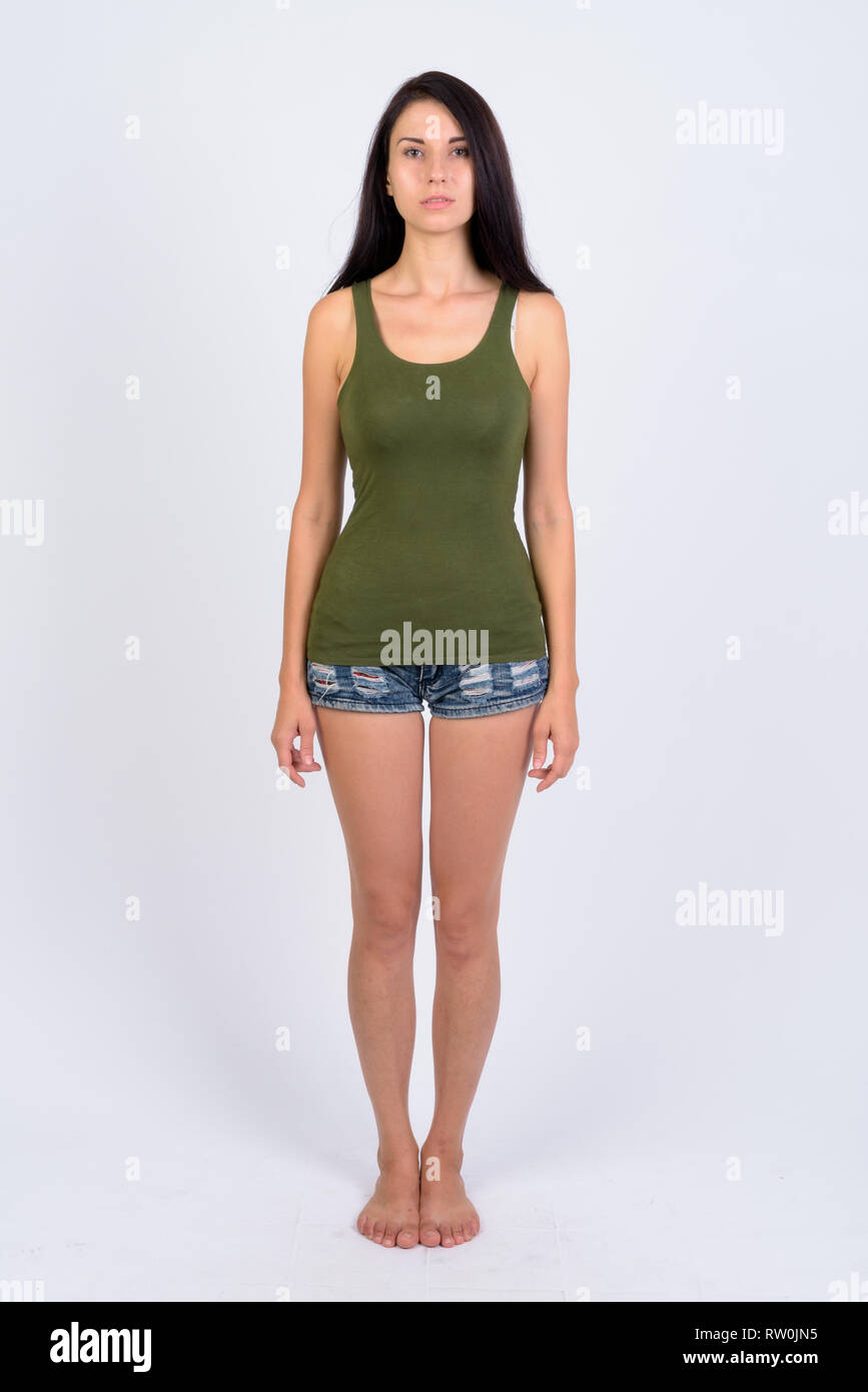 Full body shot of young beautiful woman Stock Photo - Alamy