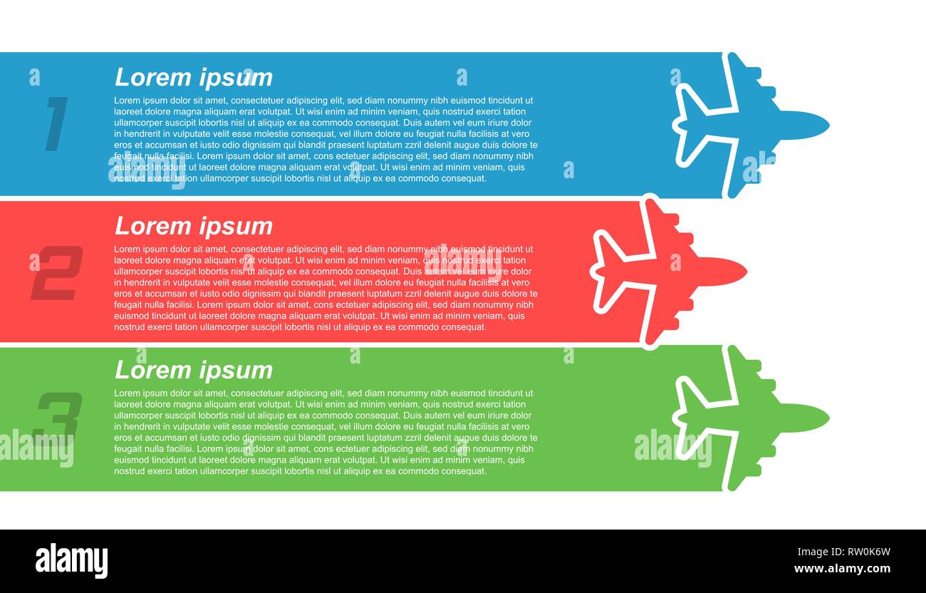 Airplane Flight Infographic Icon In Flat Style Plane Travel