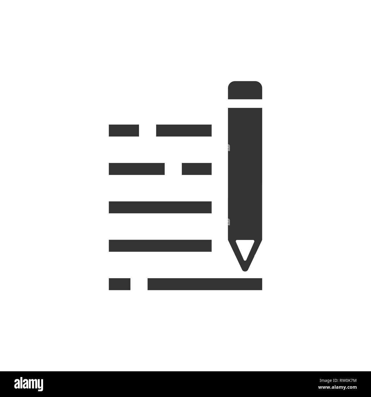 Pencil Notepad Icon In Flat Style Document Write Vector Illustration On White Isolated Background Pen Drawing Business Concept Stock Vector Image Art Alamy
