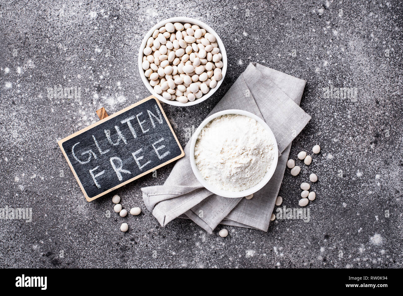 Gluten free  bean flour, and noodle Stock Photo