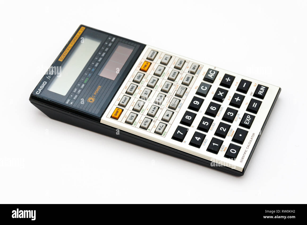 Rome, Italy - Februar 02, 2013: Vintage scientific calculator from late 80s Stock Photo