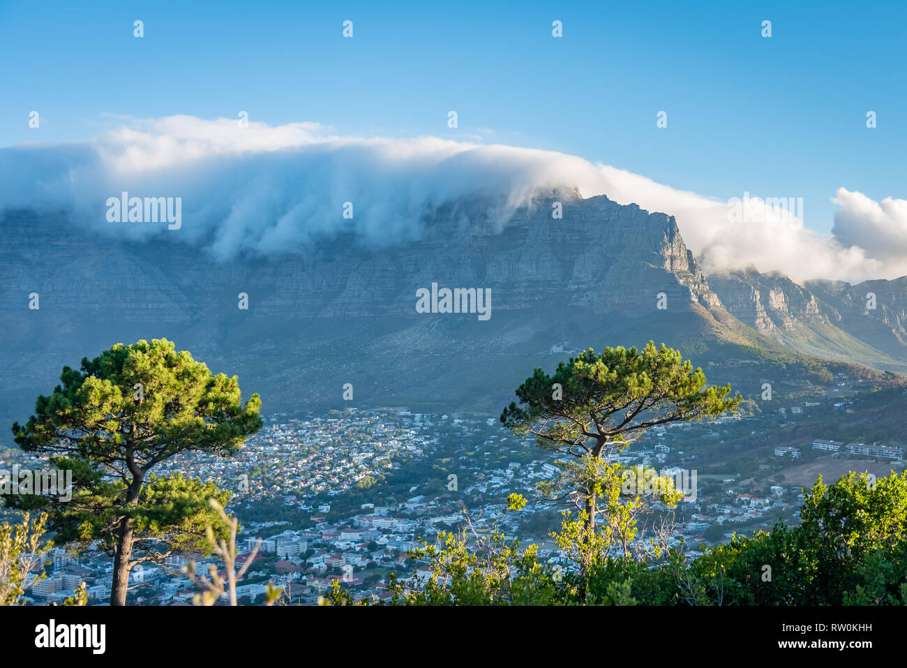 The view from Signal Hill, Cape Town, South Africa Stock Photo