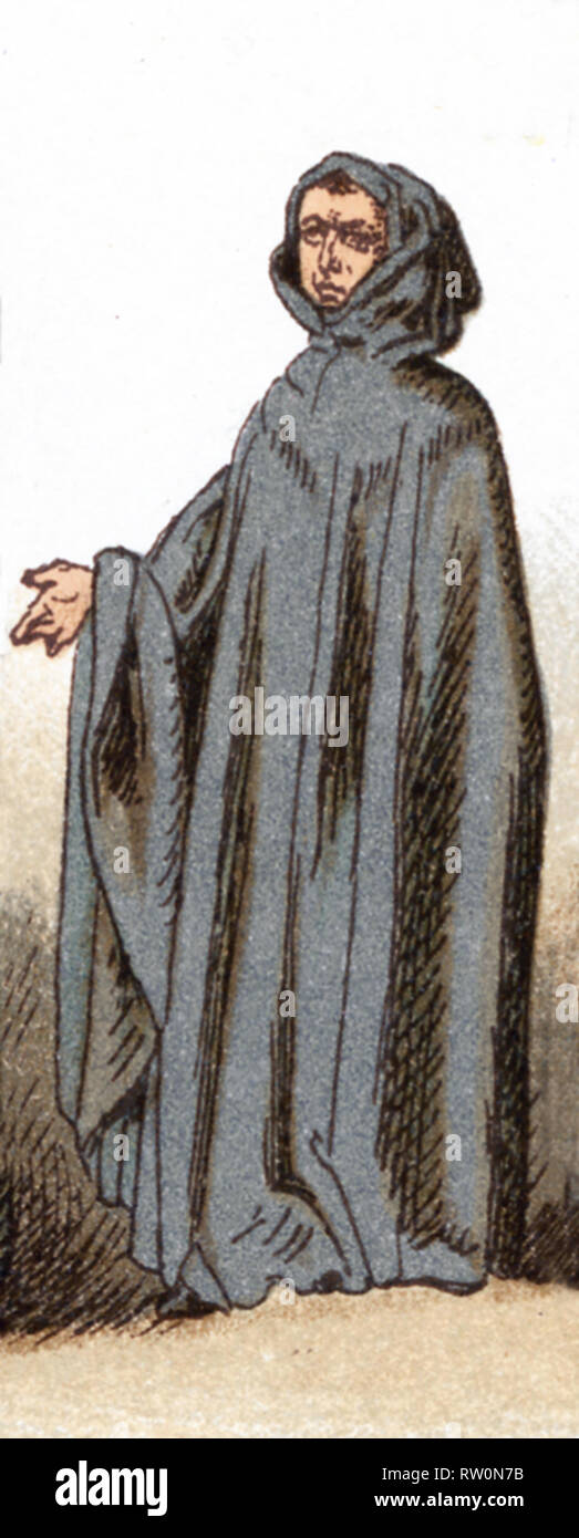 The illustration shown here depicts the ecclesiastical cap worn by bishops and cardinals for funeral solemnities. The illustration dates to 1882. Stock Photo