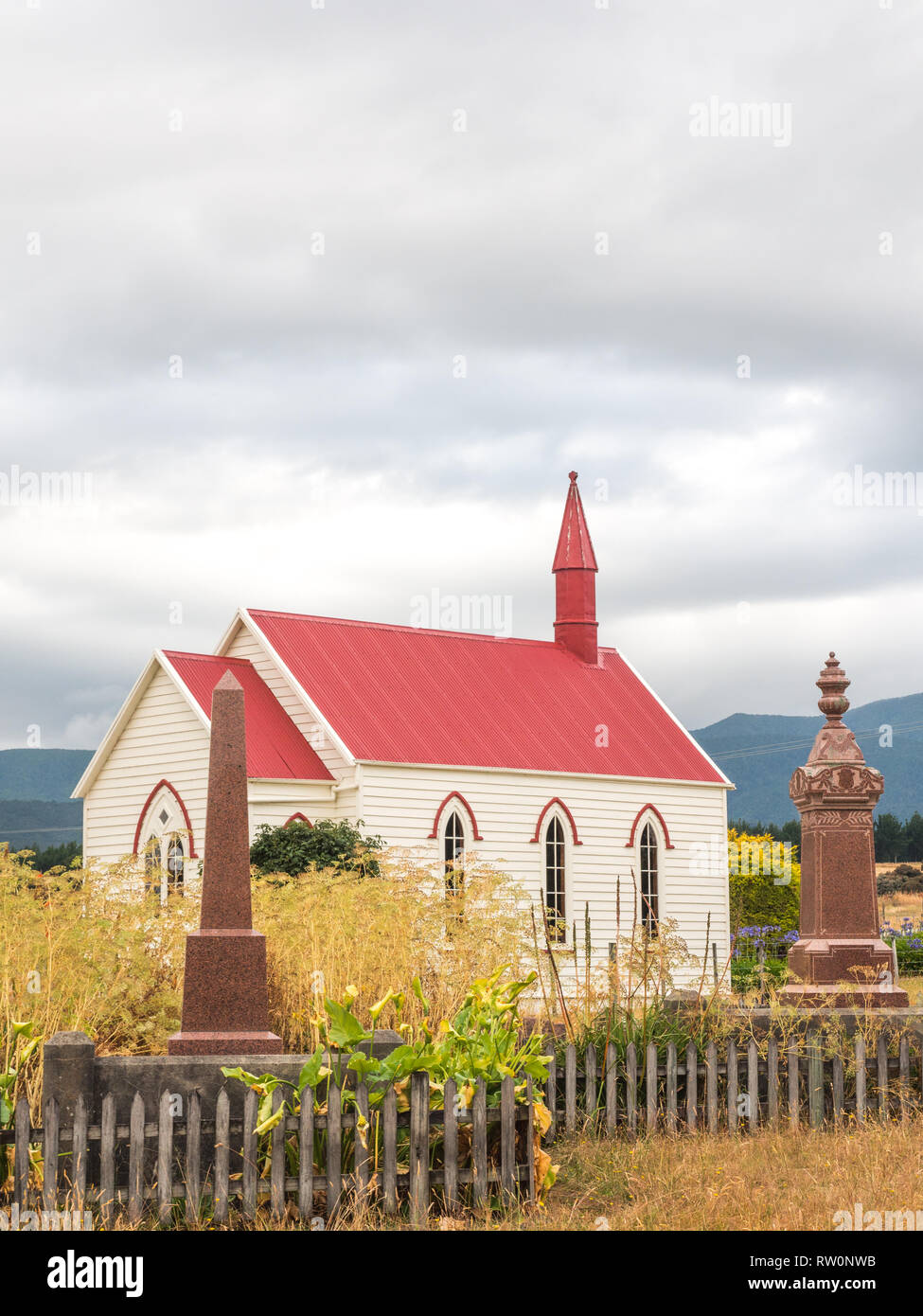 Burnside Church,  Pirinoa, South Wairarapa, New Zealand Stock Photo
