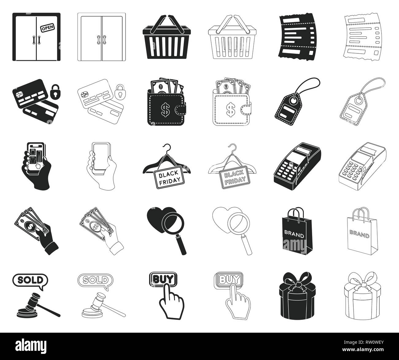 auction,bag,black,outline,box,business,busket,buyig,buying,calculation,card,cash,click,collection,commerce,credit,design,e,finance,friday,gift,hammer,icon,illustration,internet,isolated,label,love,mobile,online,open,pos,purchase,receipt,sale,searching,security,selling,service,set,shopping,sign,store,symbol,terminal,trade,transaction,turnover,vector,wallet Vector Vectors , Stock Vector