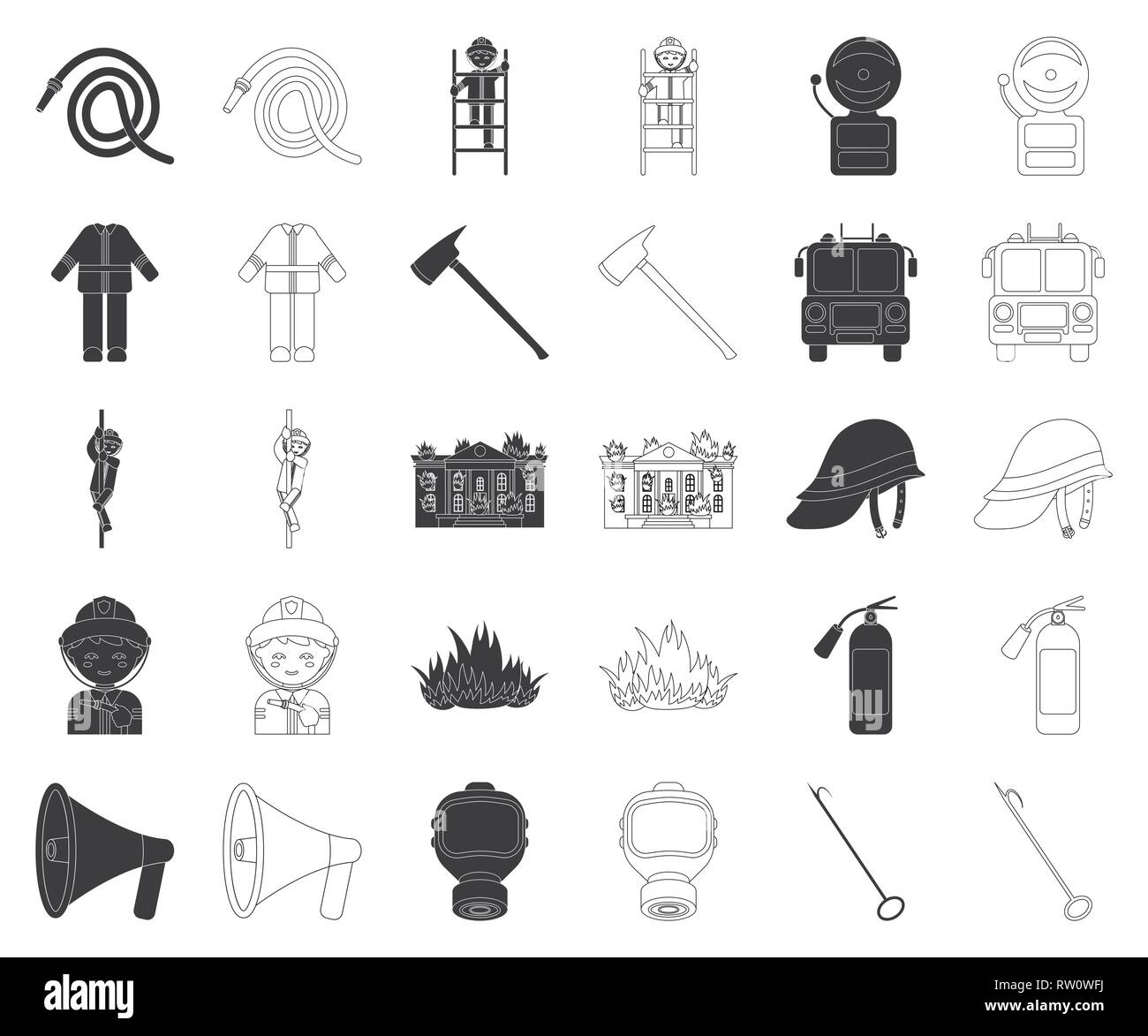 accessories,apparatus,art,attribute,axe,black,outline,bucket,building,bunker,collection,conical,department,design,equipment,extinguishing,extingushier,fire,firefighter,firefighting,flame,gas,gear,helmet,icon,illustration,isolated,logo,mask,organization,pike,pole,pump,ring,separation,service,set,sign,slide,symbol,tools,vector,web Vector Vectors , Stock Vector