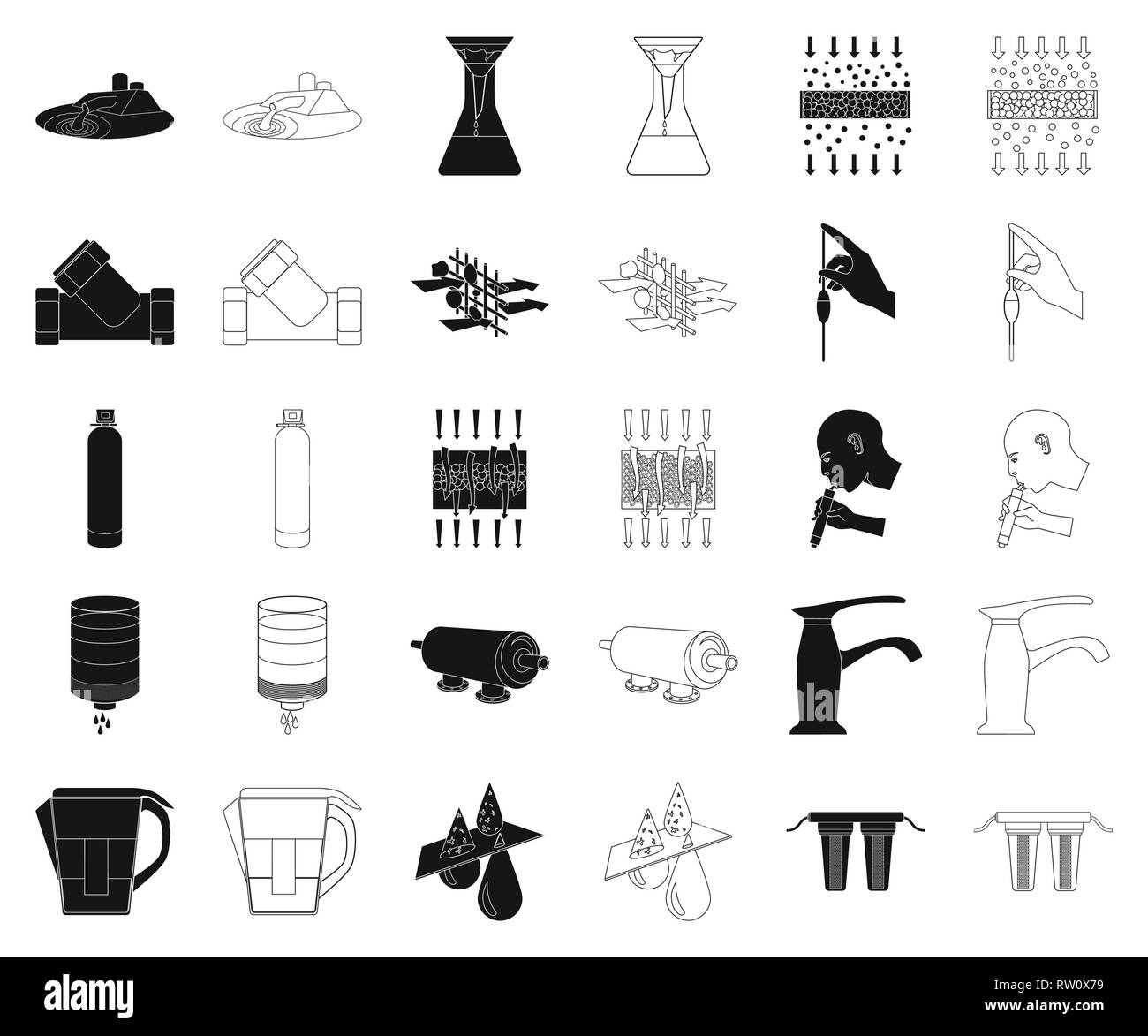 art,black,outline,bulb,carbonic,cartridge,cleaning,collection,compact,conical,contamination,design,drink,equipment,faucet,filler,filling,filter,filters,filtration,fitting,fixture,flask,icon,illustration,impurity,isolated,jug,liquid,logo,machine,man,pipette,plant,plumbing,set,sign,solution,symbol,system,tee,through,treatment,vector,water,web Vector Vectors , Stock Vector