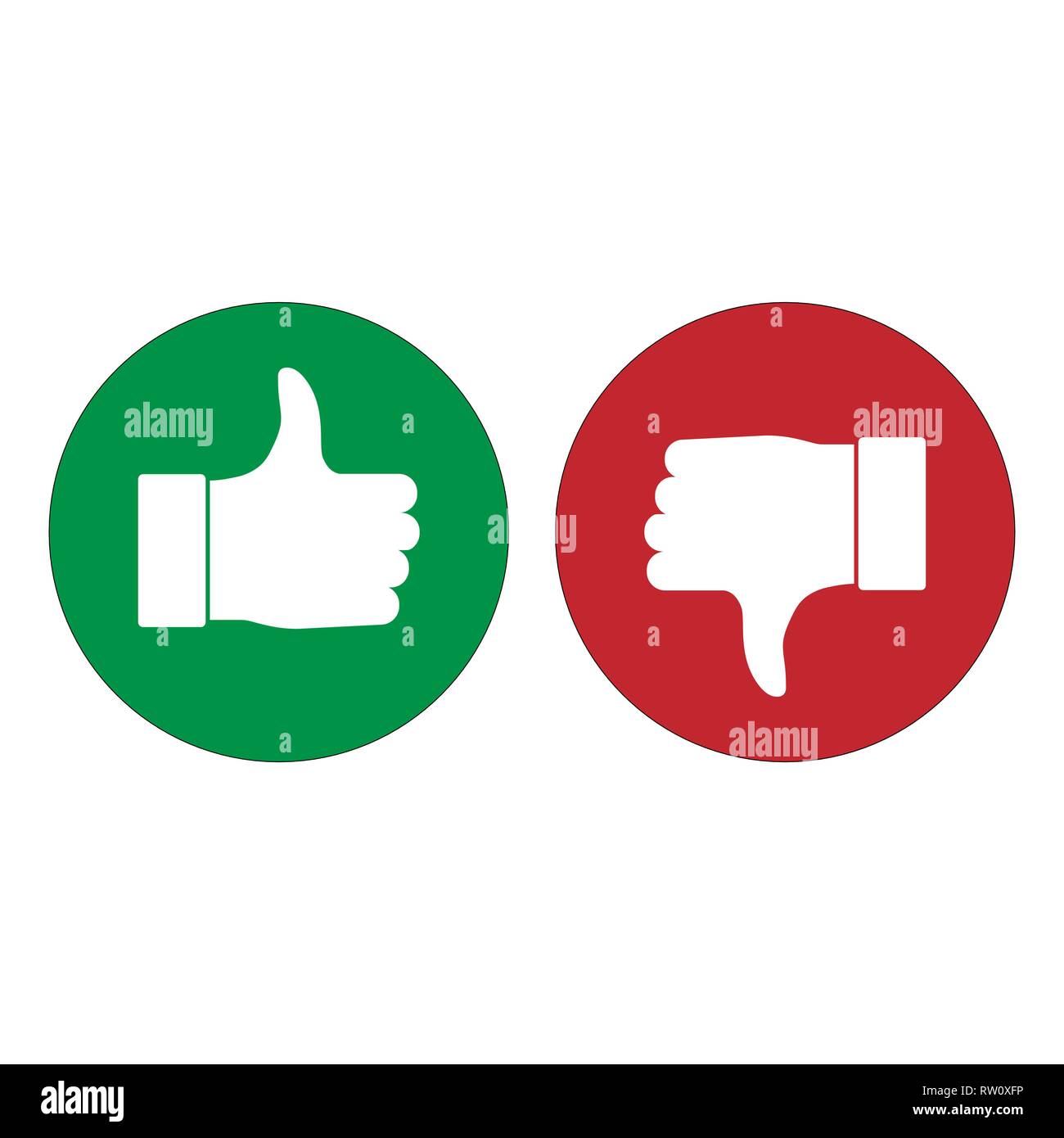Good, like, thumbs up icon Vector illustration flat Stock Vector Image ...