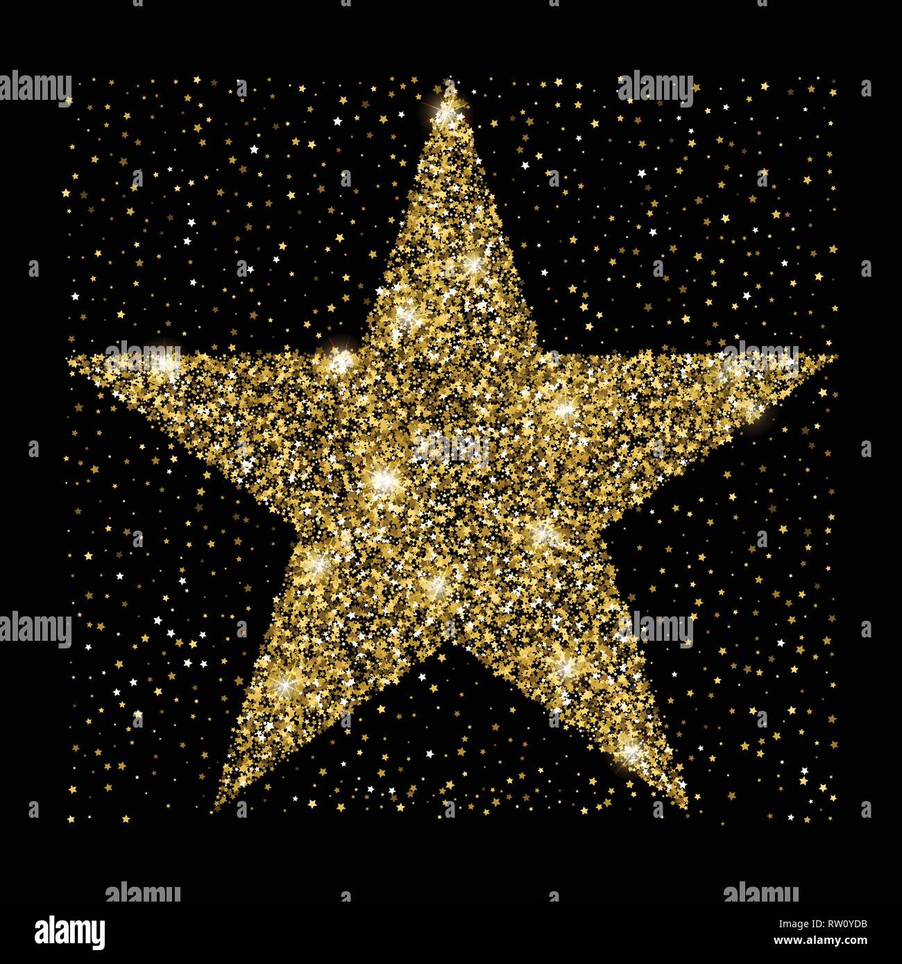 Shiny gold star small stars Stock Vector Images - Alamy