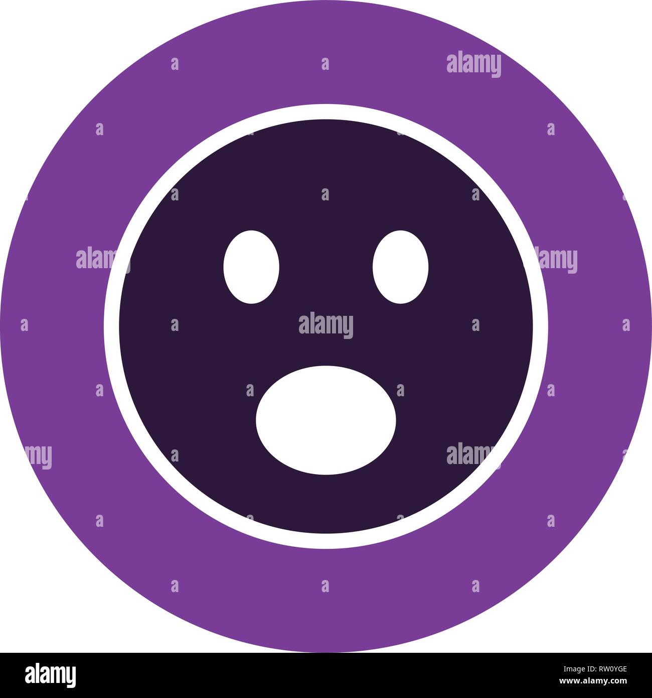 Shocked emoji icon vector vectors hi-res stock photography and images -  Alamy