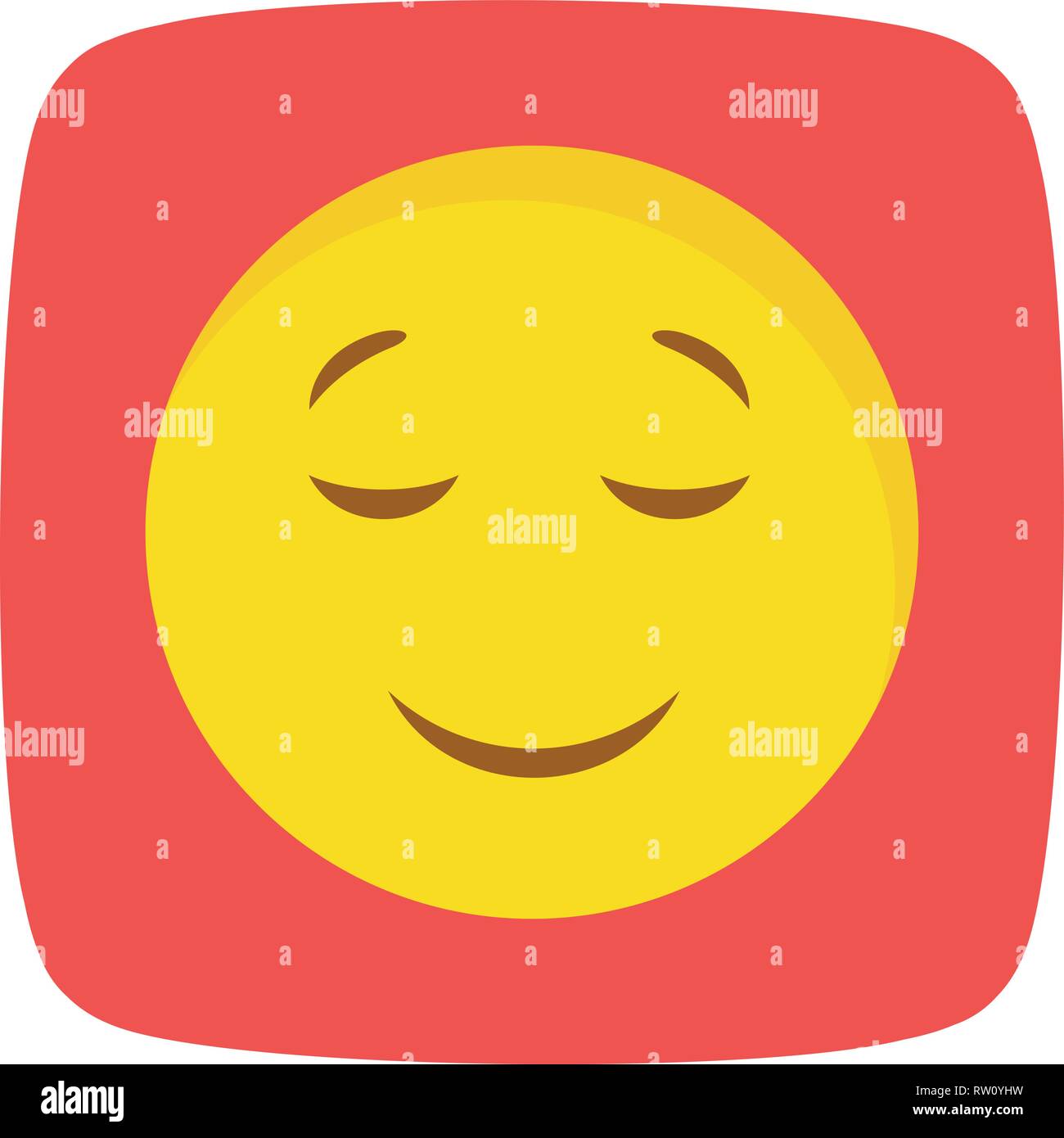 Calm face emoticons Stock Vector Images Alamy