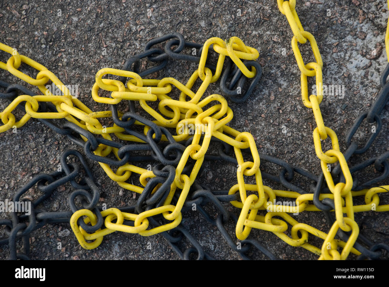 chain links in two colours Stock Photo Alamy