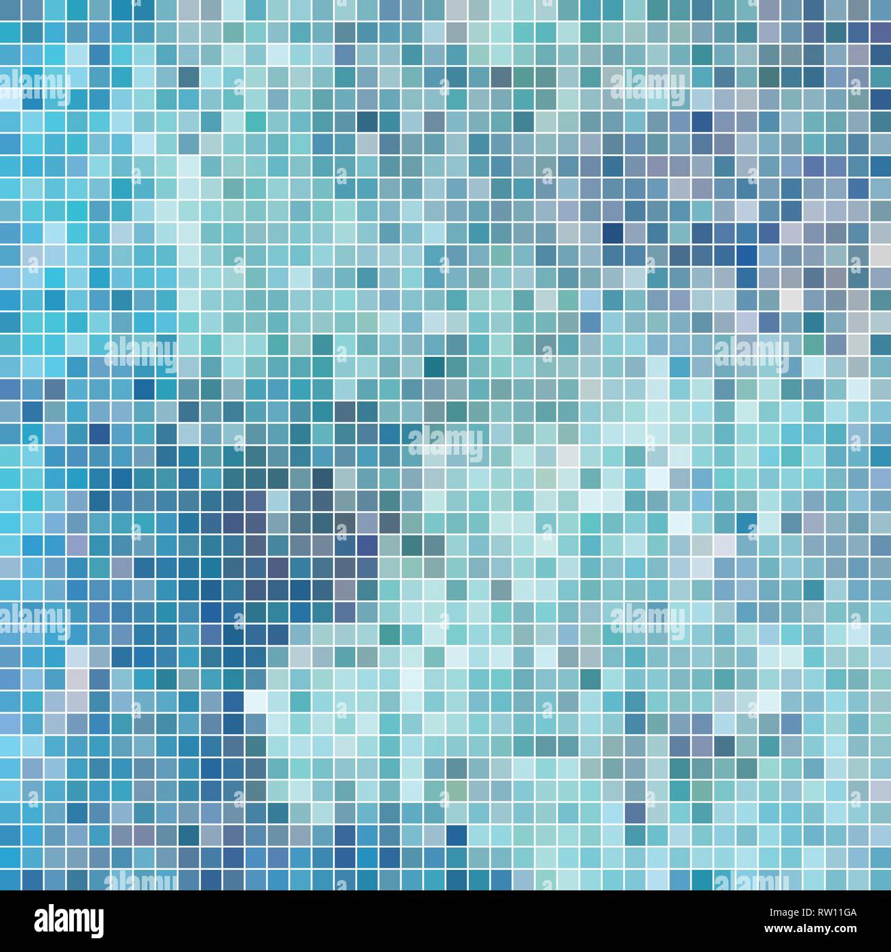 abstract vector square pixel mosaic background - blue Stock Vector ...