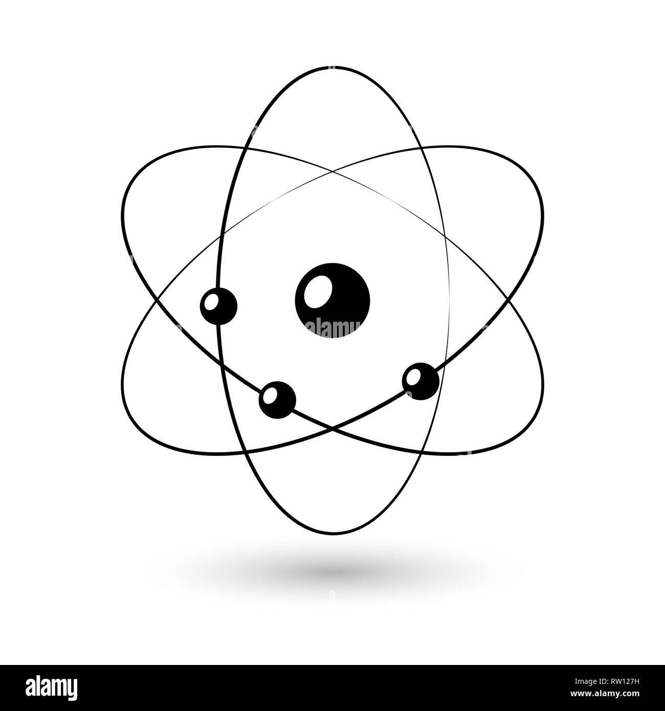 Atom icon, vector illustration Stock Vector Image & Art - Alamy