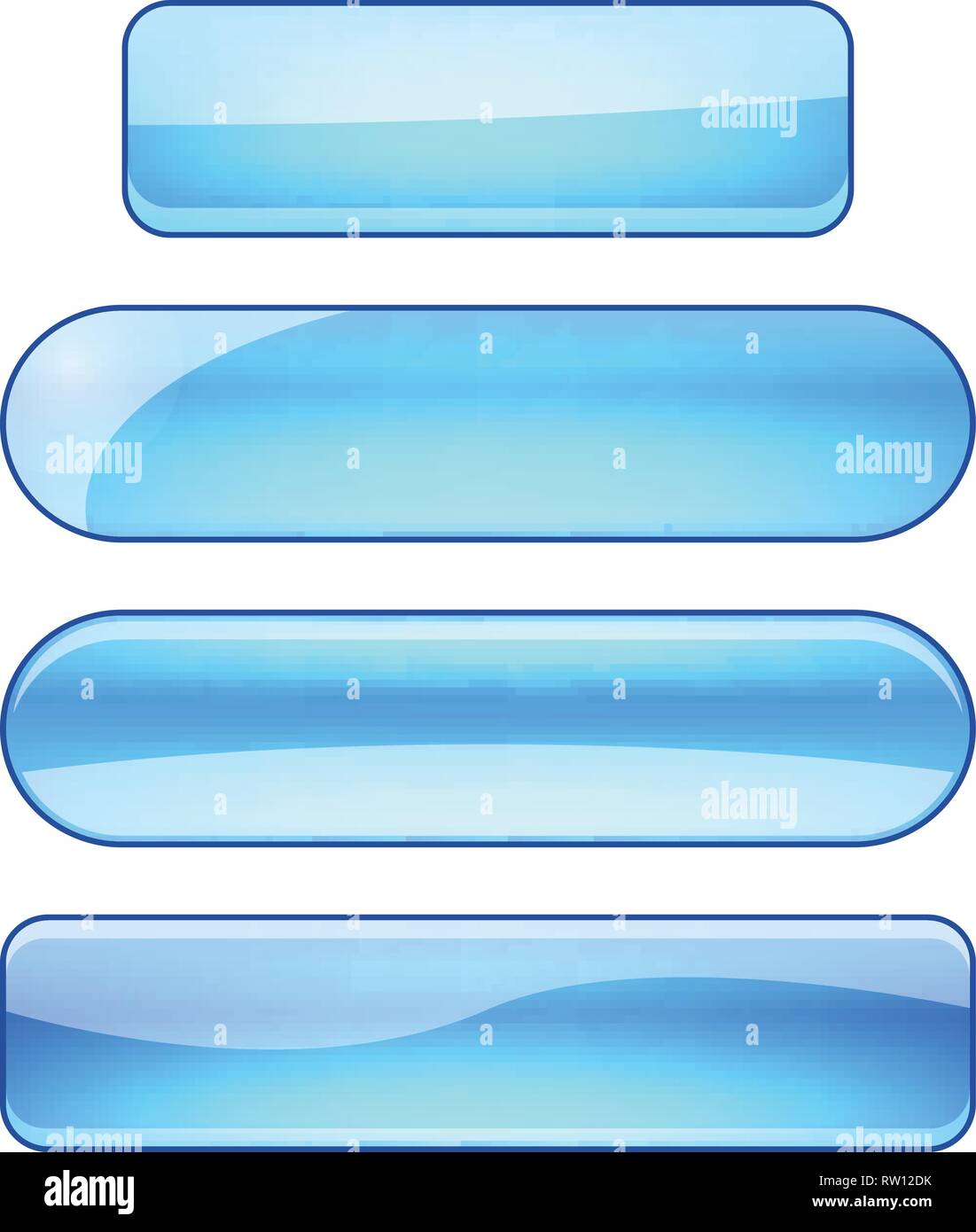 vector bright glossy web buttons set - blue Stock Vector Image & Art ...
