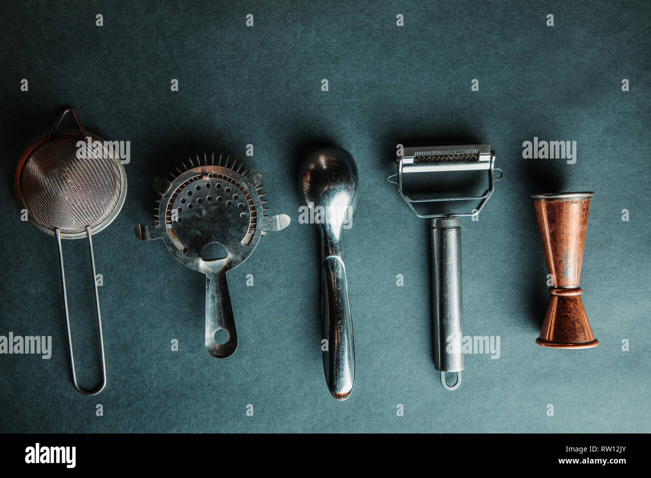 Cocktail making equipment Stock Photo - Alamy