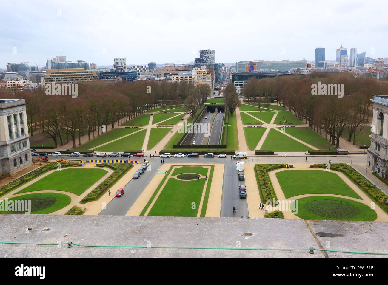Parc du Cinquantenaire, City of Brussels, Belgium, 03 March 2019, Photo by Richard Goldschmidt Stock Photo