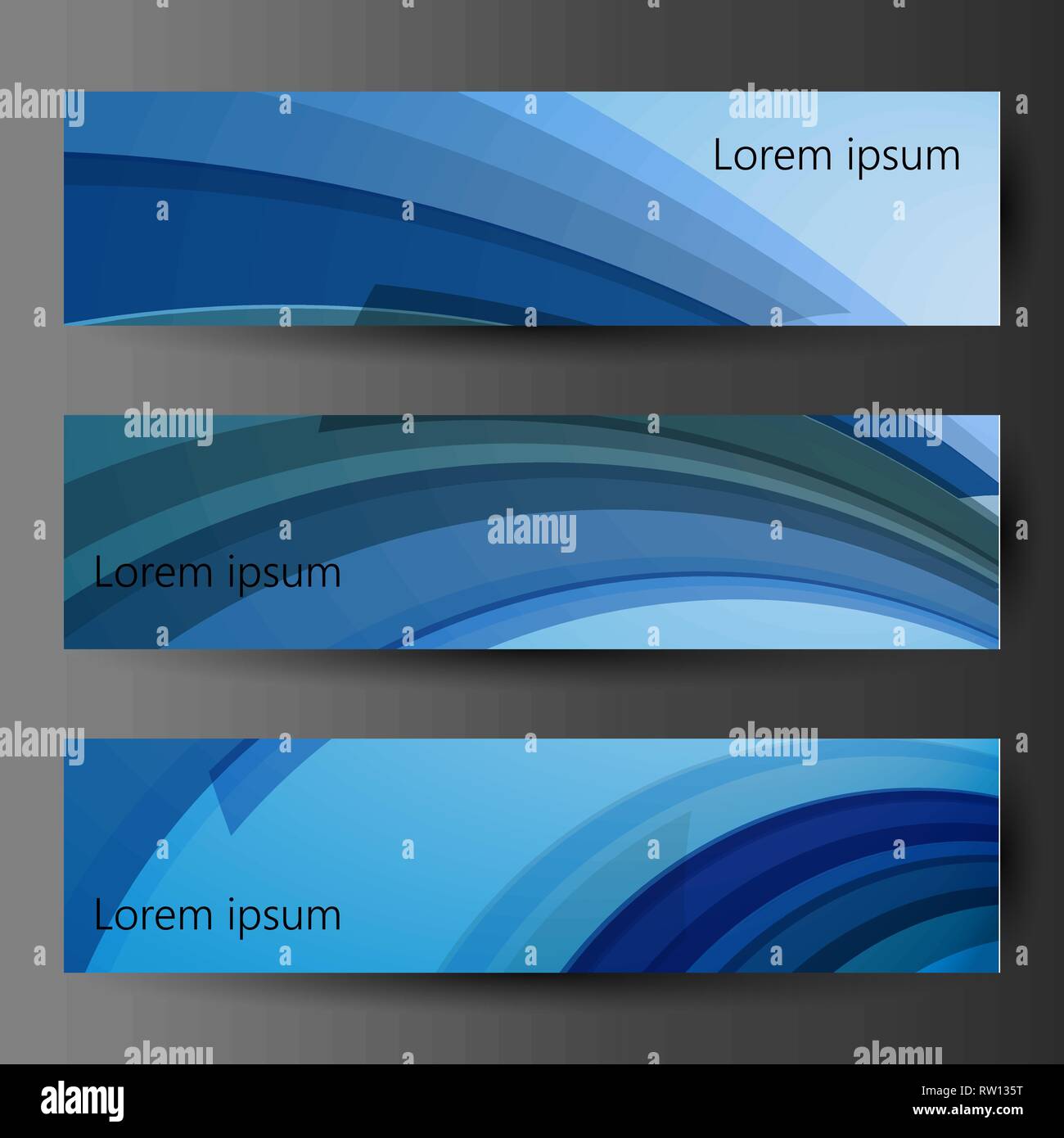 Banner or Cover Design, Beautiful blue color vector header designs ...