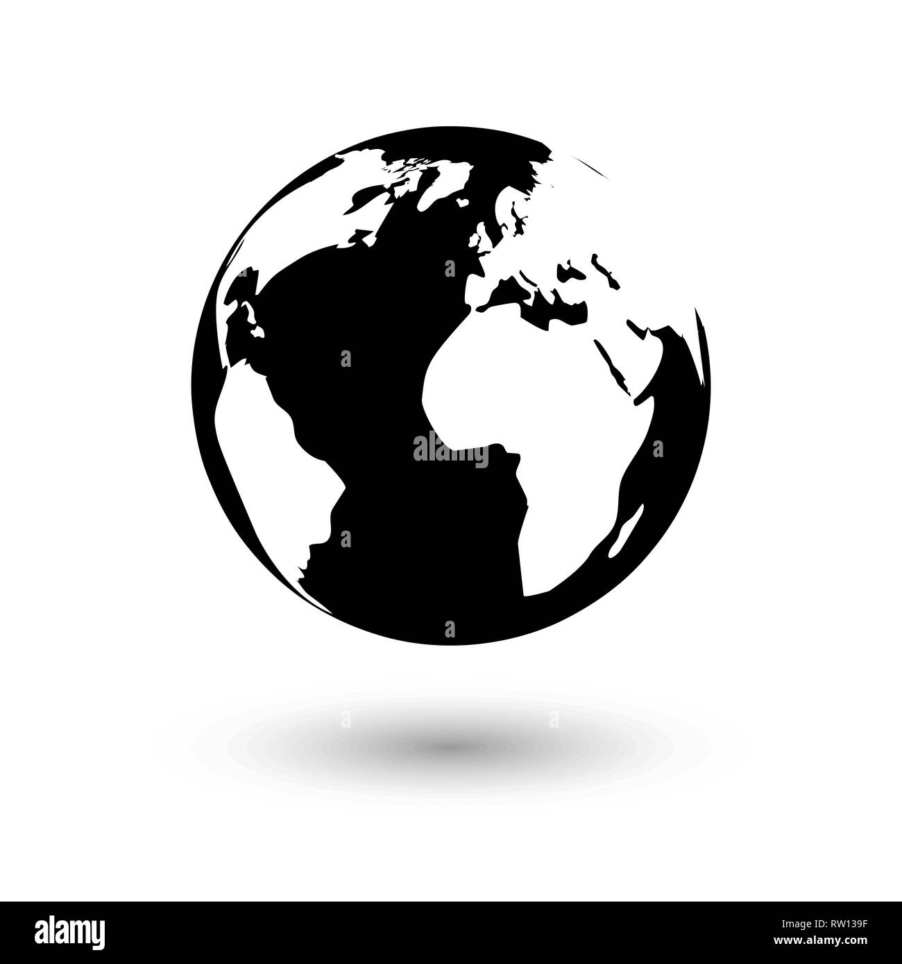 Vector globe icon of the world Stock Vector Image & Art - Alamy