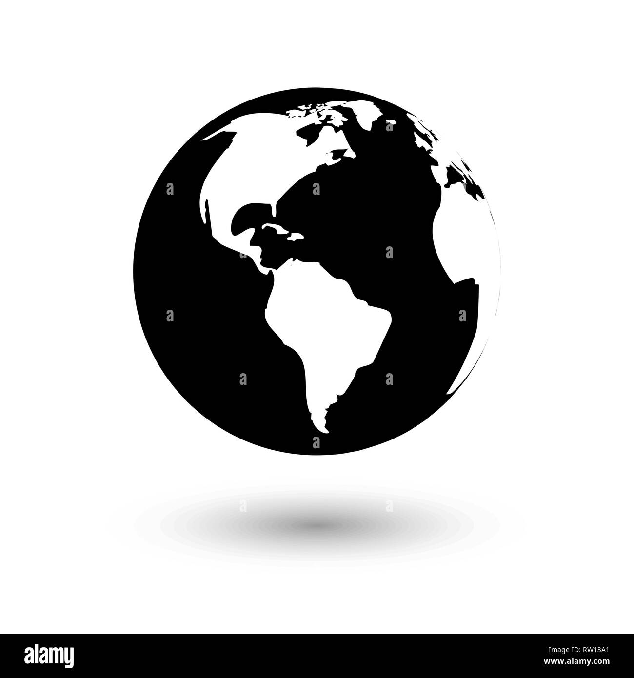 Vector globe icon of the world Stock Vector Image & Art - Alamy