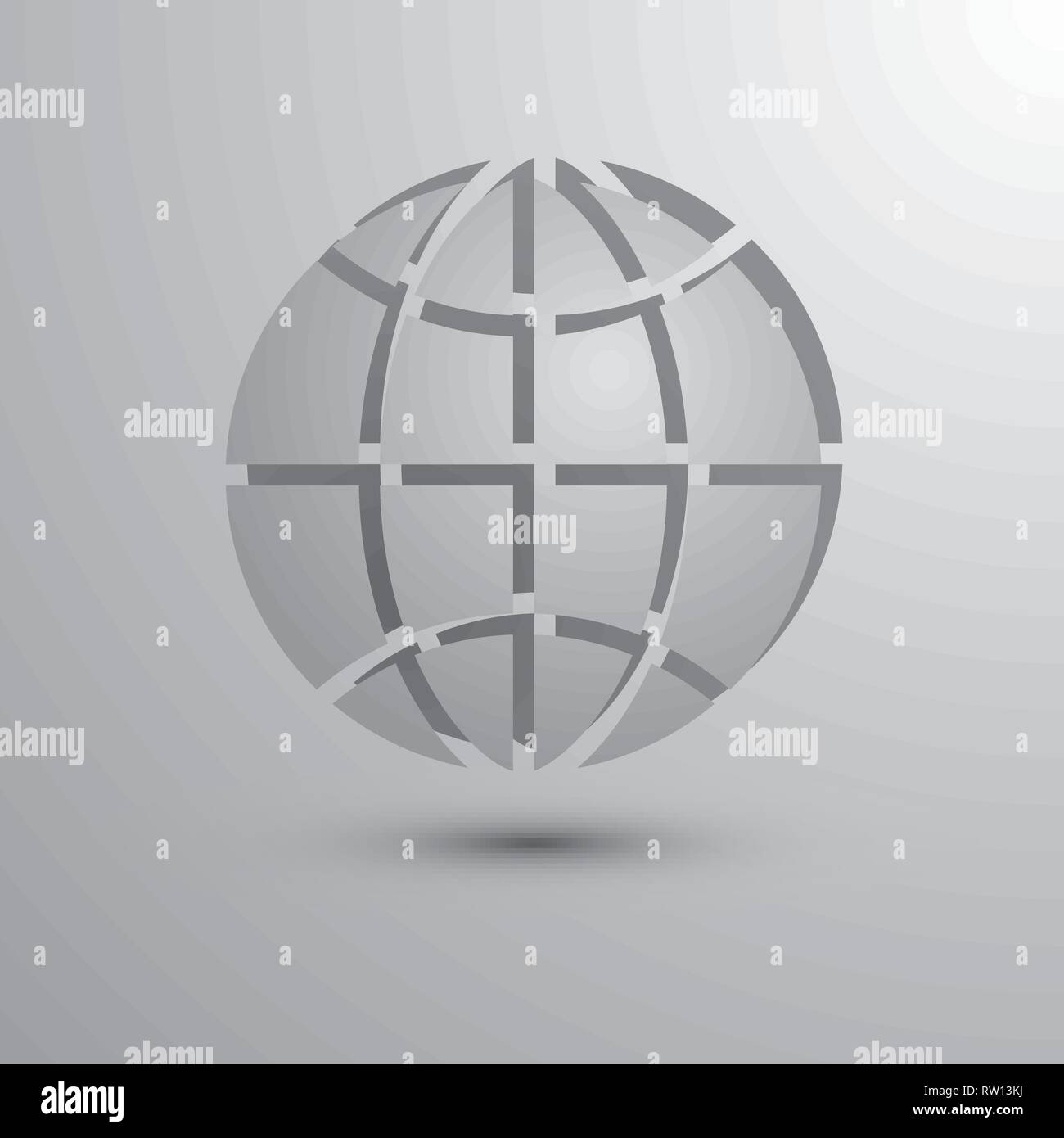 Vector globe icon of the world Stock Vector Image & Art - Alamy