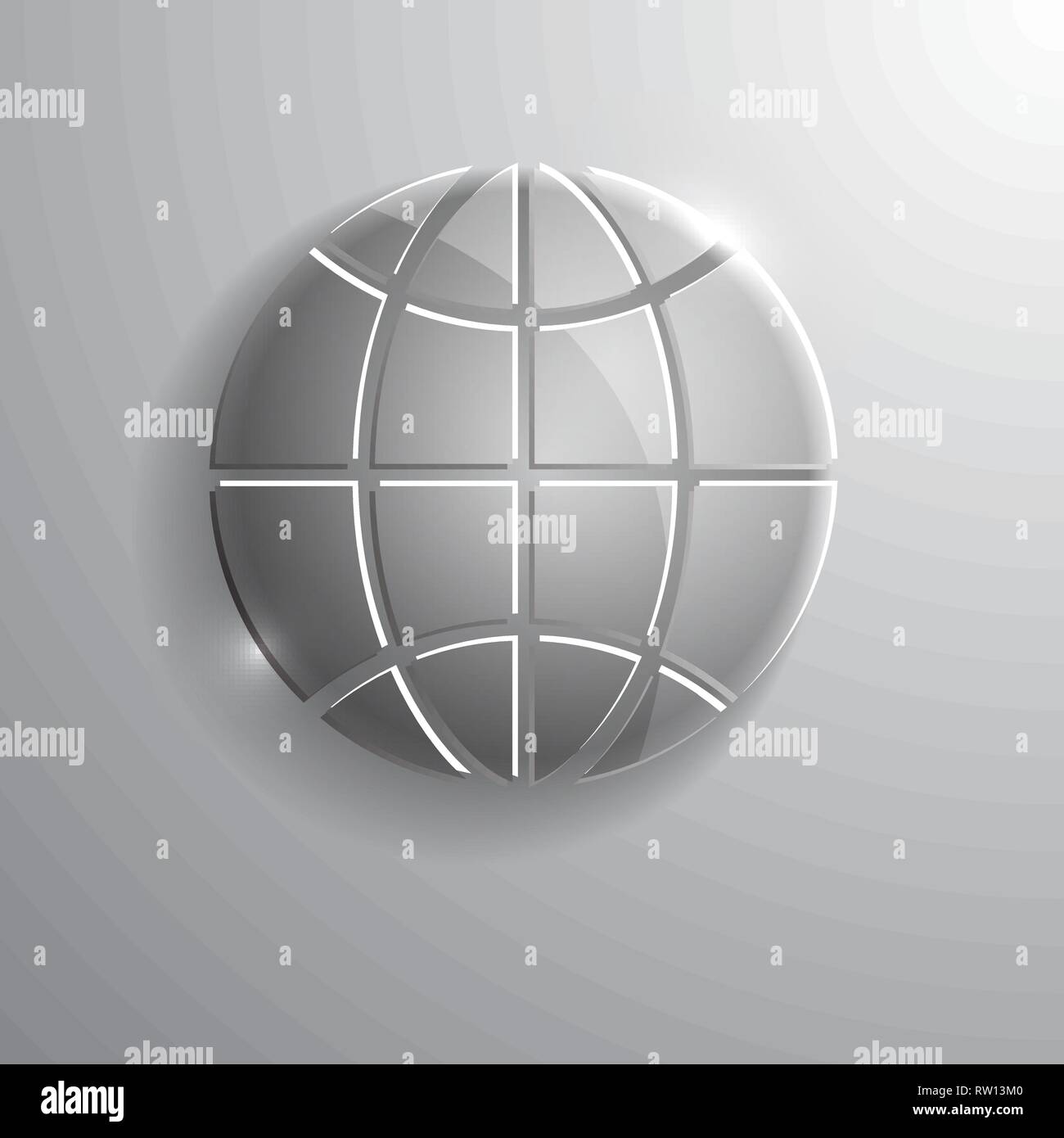 Glass Vector globe icon of the world Stock Vector Image & Art - Alamy