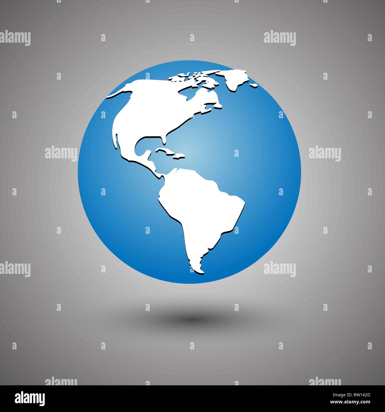 Blue Vector globe icon of the world Stock Vector Image & Art - Alamy