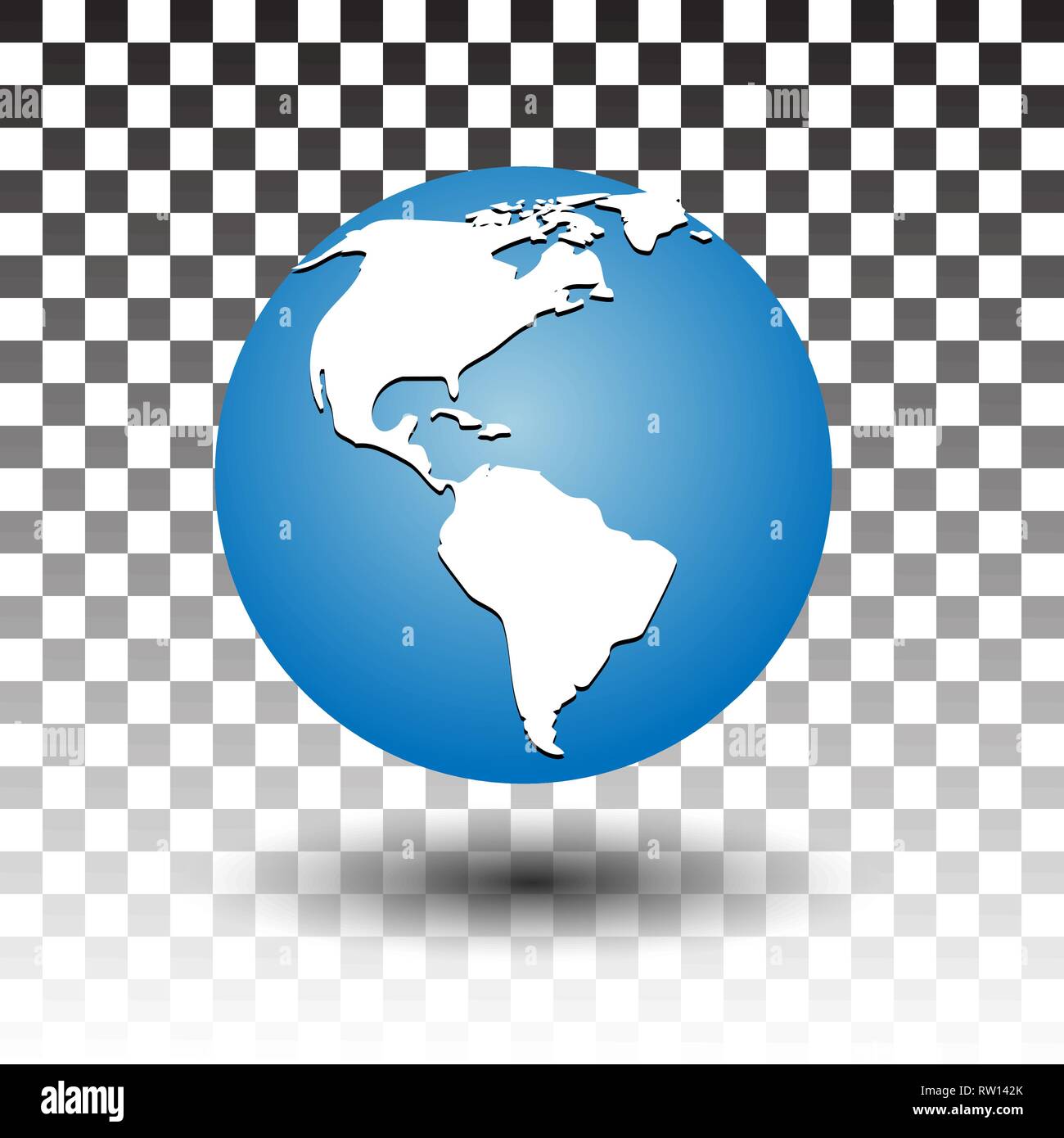 Blue Vector globe icon of the world Stock Vector Image & Art - Alamy