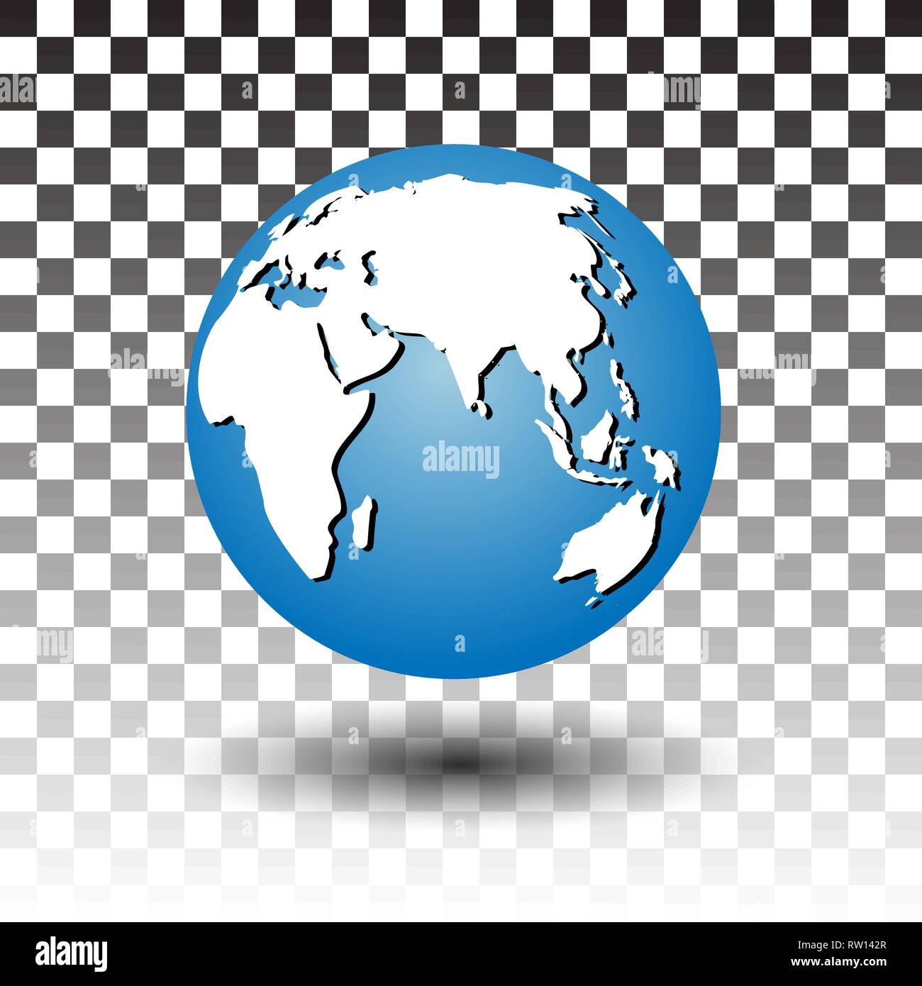 Blue Vector globe icon of the world Stock Vector Image & Art - Alamy