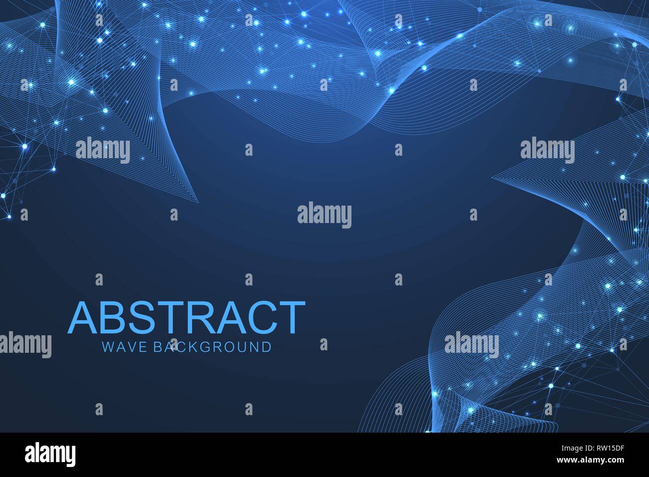 Futuristic abstract vector background blockchain technology. Peer to peer network business concept. Global cryptocurrency blockchain vector banner Stock Vector