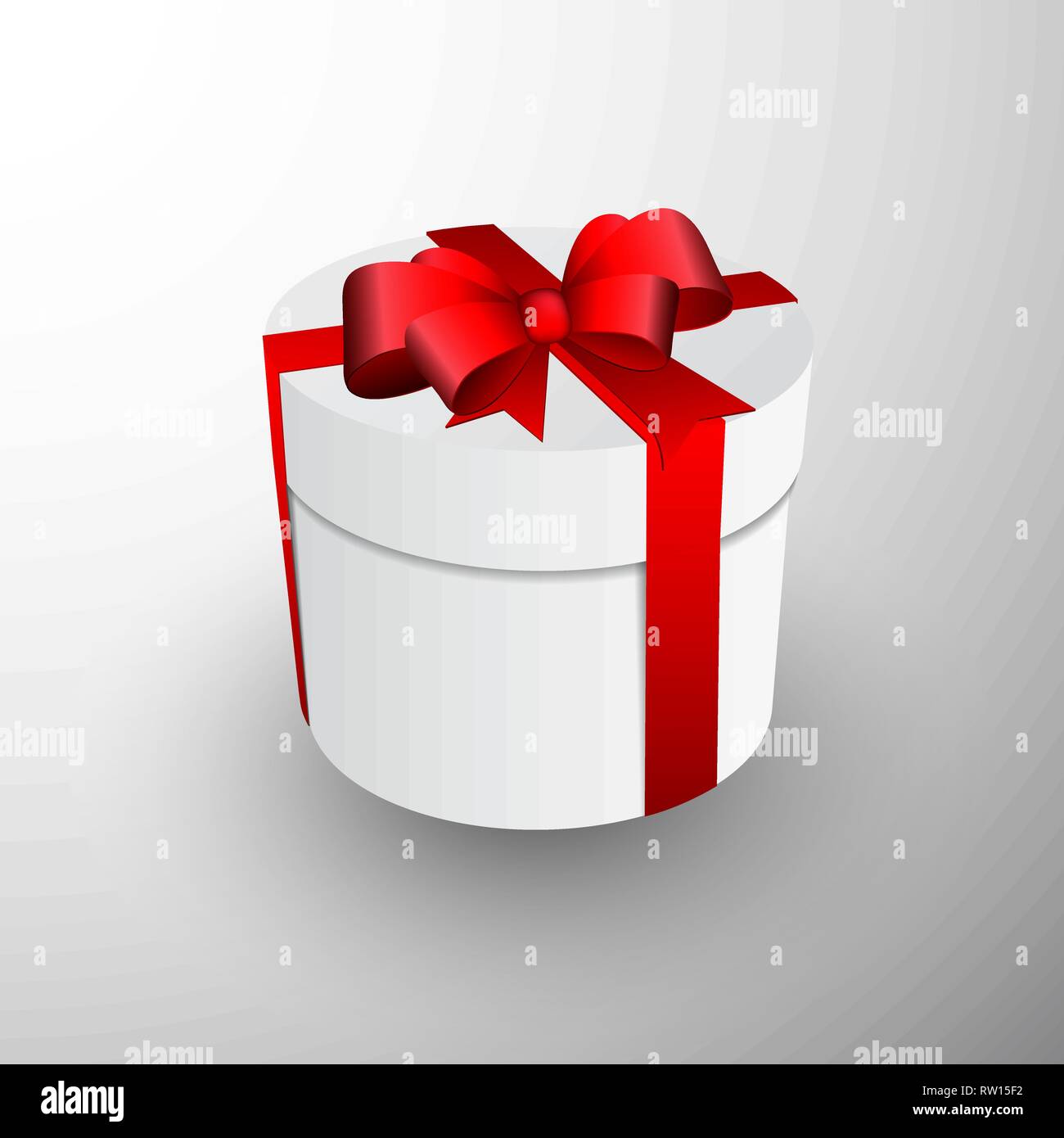Christmas gift box with red Bow vector Stock Vector Image & Art - Alamy