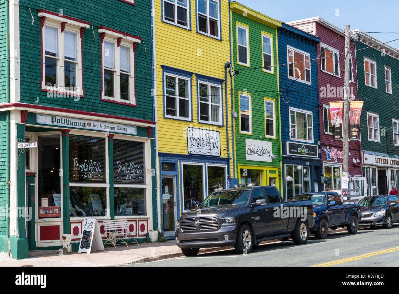 St. John's Newfoundland, city scene on a sunny Summer day, Canada Stock Photo