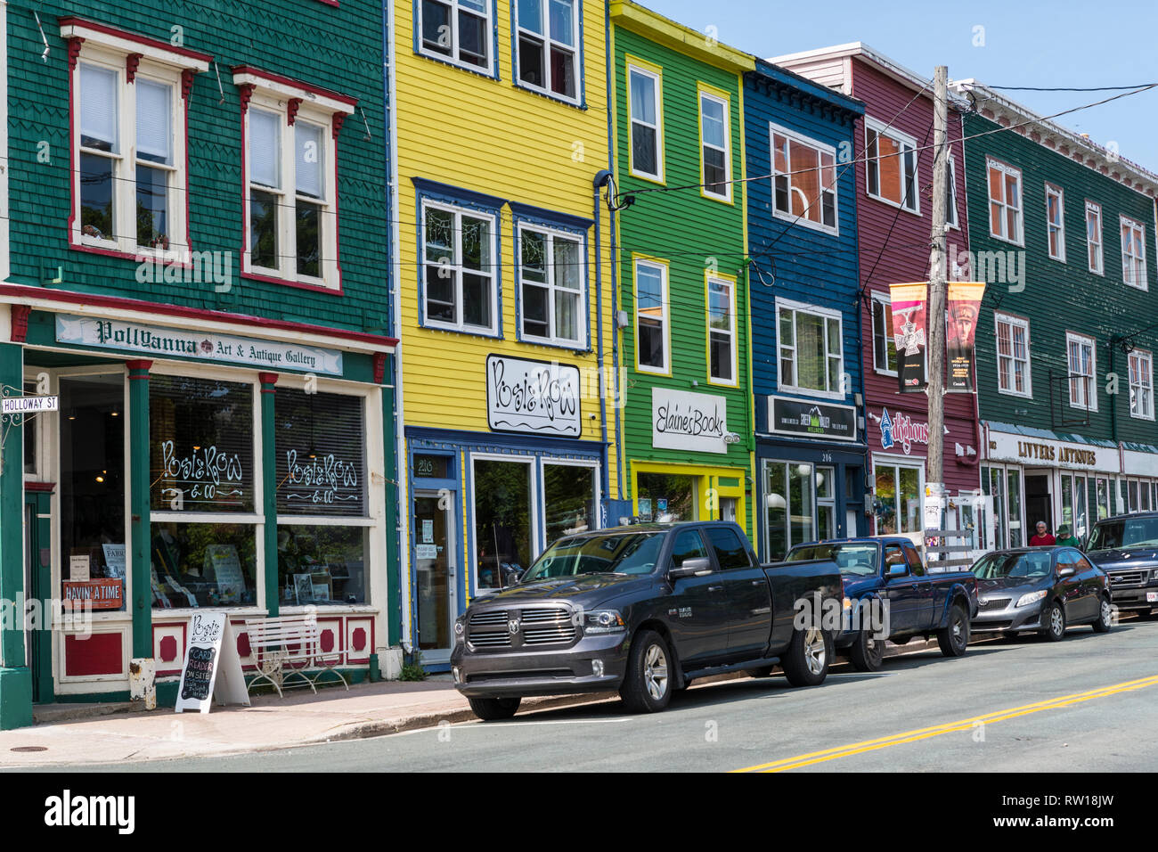 St. John's Newfoundland, city scene on a sunny Summer day, Canada Stock Photo