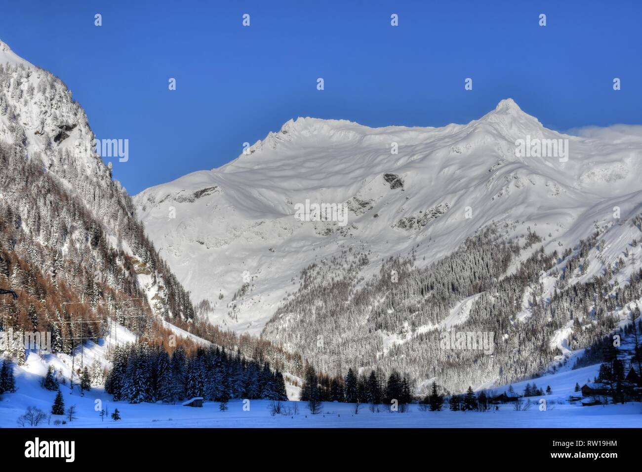 Felbertauern, Winter, Schnee, Eis, Straße, Schneefahrbahn ...