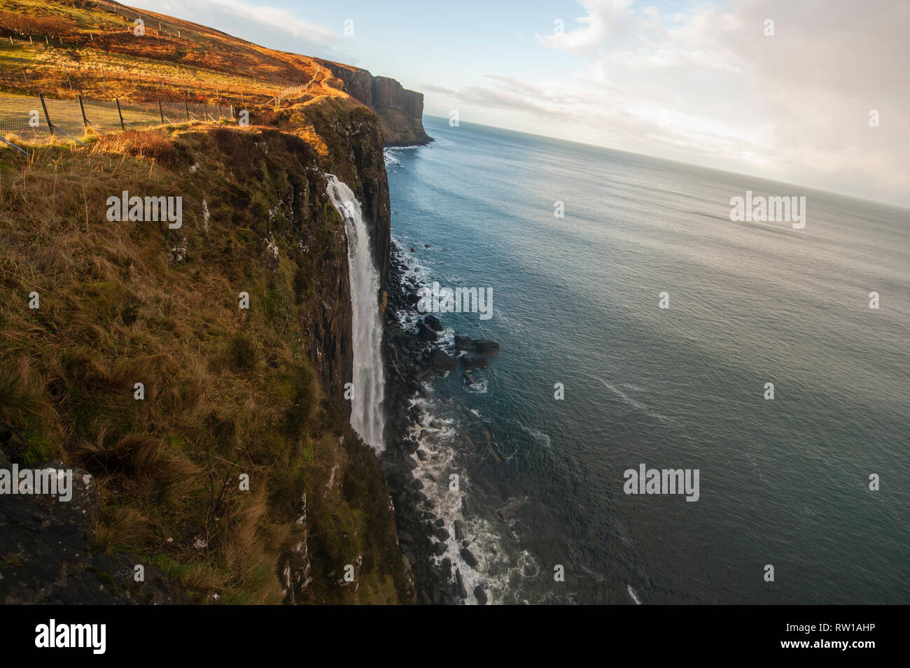 Kilt Rock and Mealt Falls. Isle of Skye. Scotland Stock Photo - Alamy